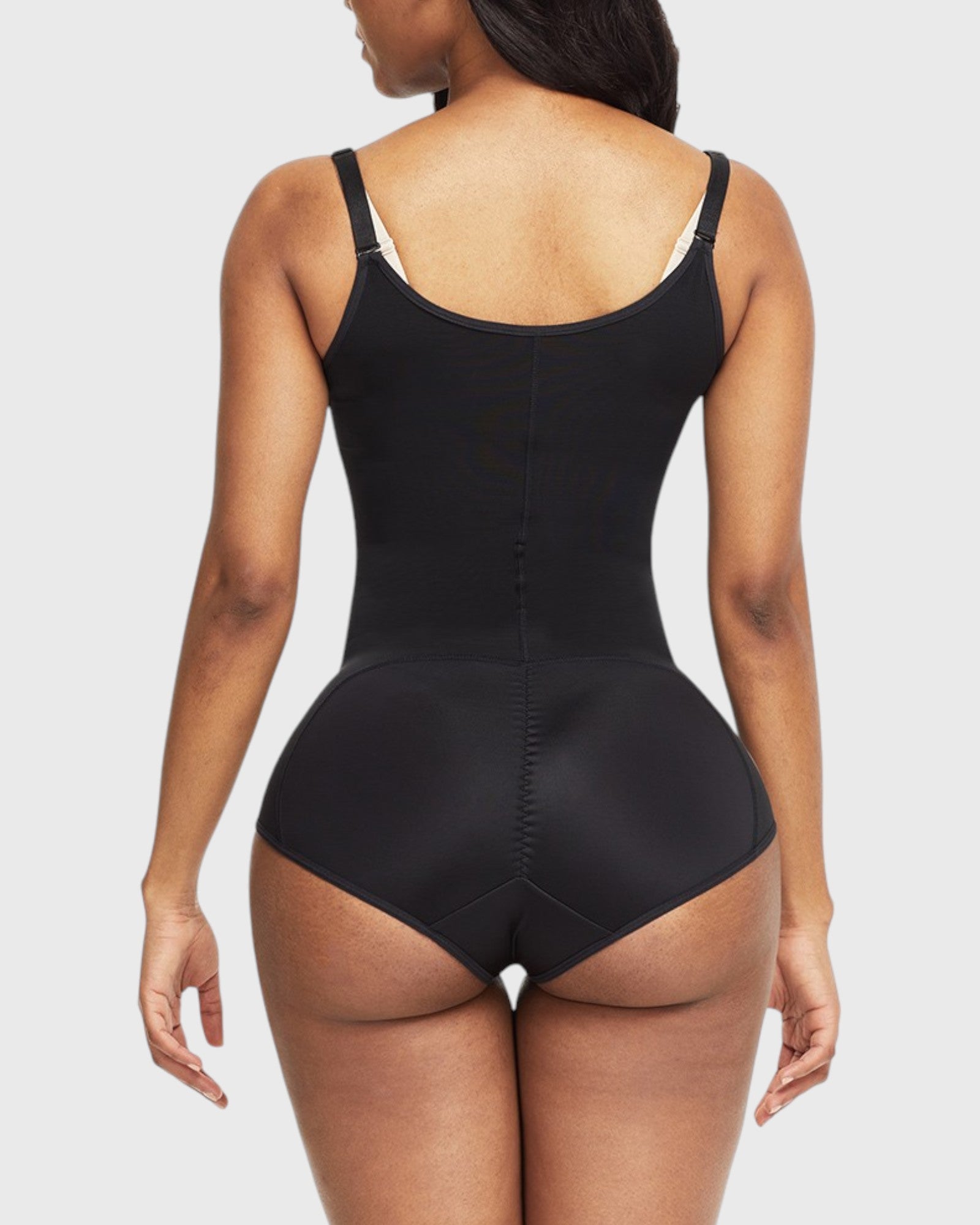 Pear Shapewear Ella Open-Bust Brief Bodysuit Carbon Black 7