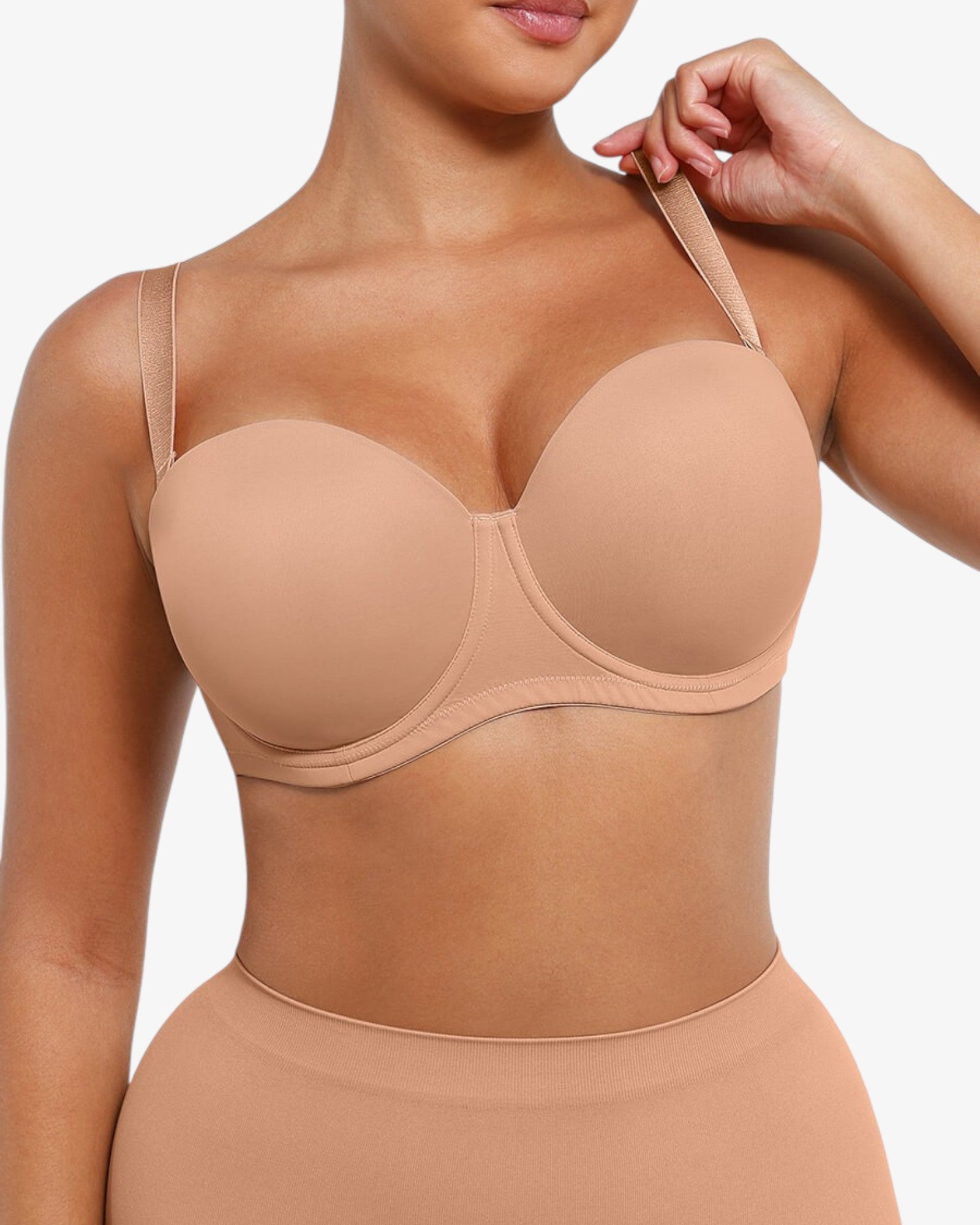 Pear Shapewear Emilia Underwire Strapless Bra Blush Pink 5