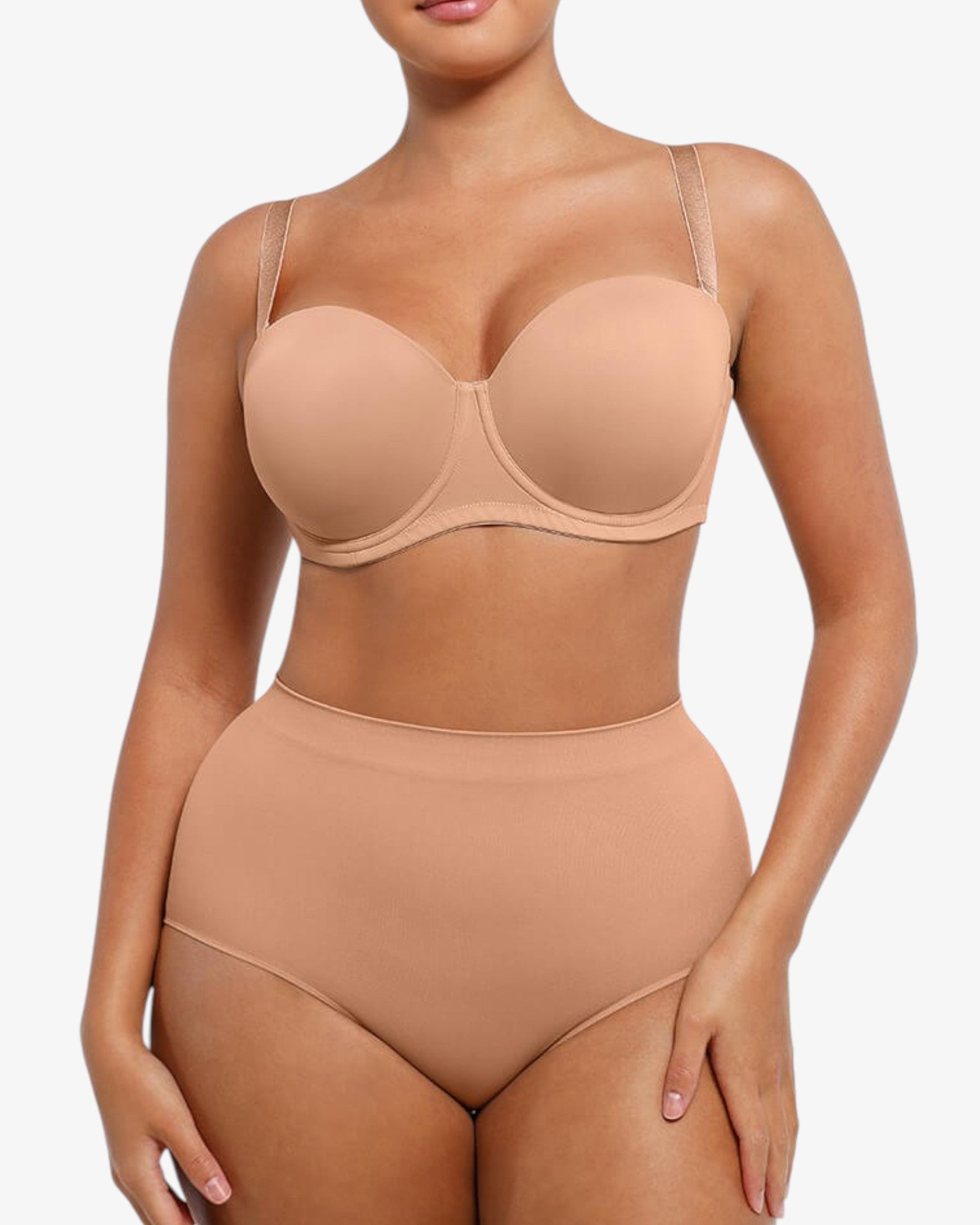 Pear Shapewear Emilia Underwire Strapless Bra Blush Pink 9
