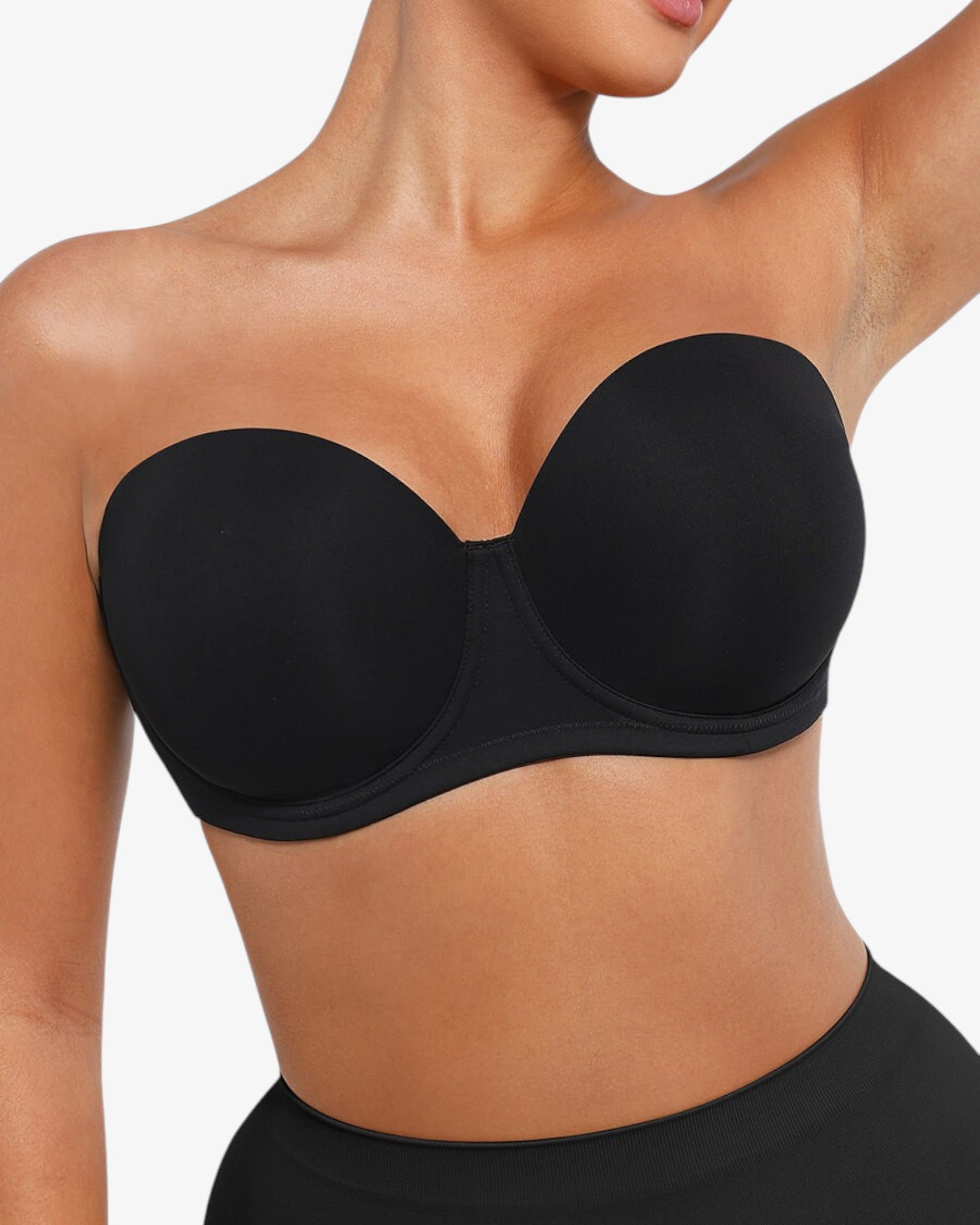 Pear Shapewear Emilia Underwire Strapless Bra Carbon Black 2