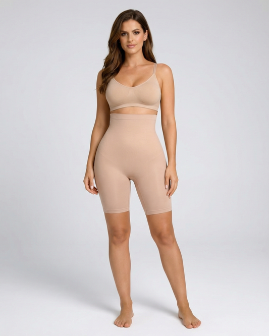 Pear Shapewear Gabie High-Waist Mid-Thigh Short Blush Pink 8 1600