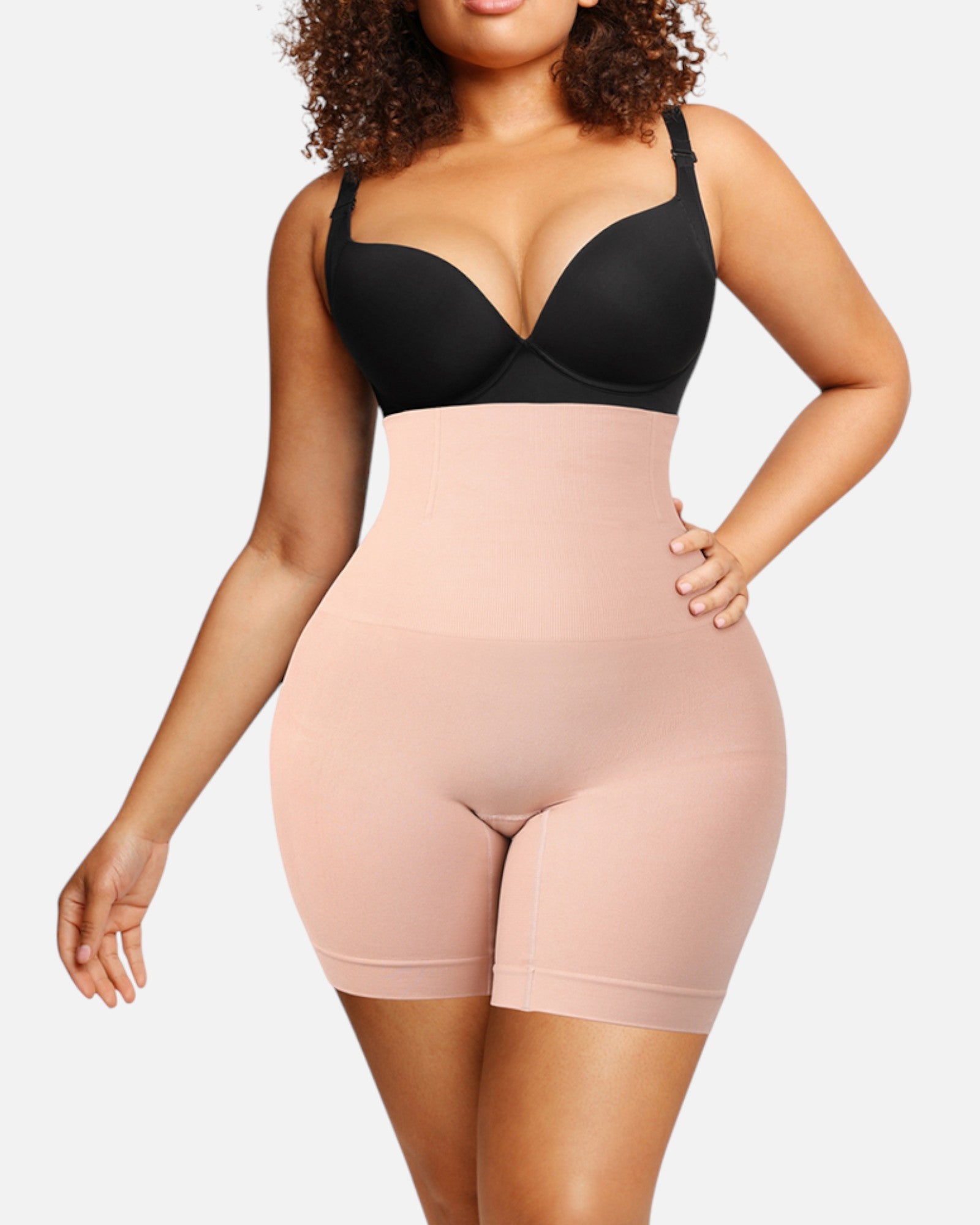 Pear Shapewear Harley High-Waist Mid-Thigh Short Pink Blush 6