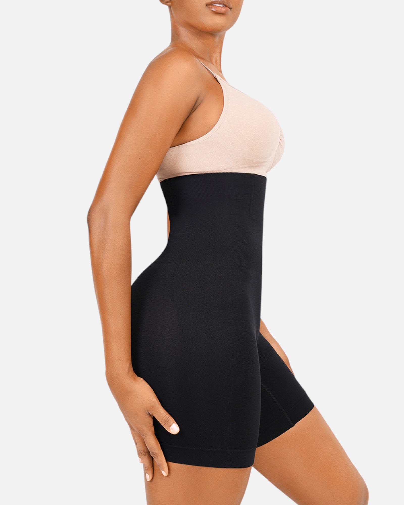 Pear Shapewear Harley High-Waist Mid-Thigh Short Carbon Black 2