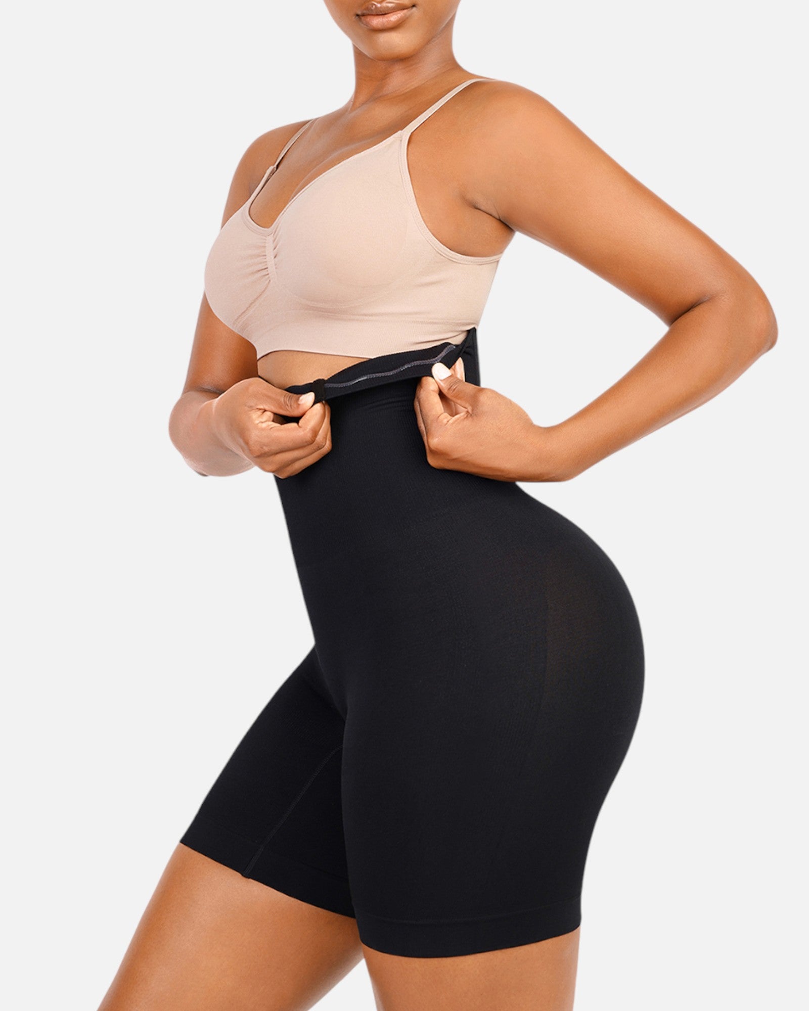 Pear Shapewear Harley High-Waist Mid-Thigh Short Carbon Black 3