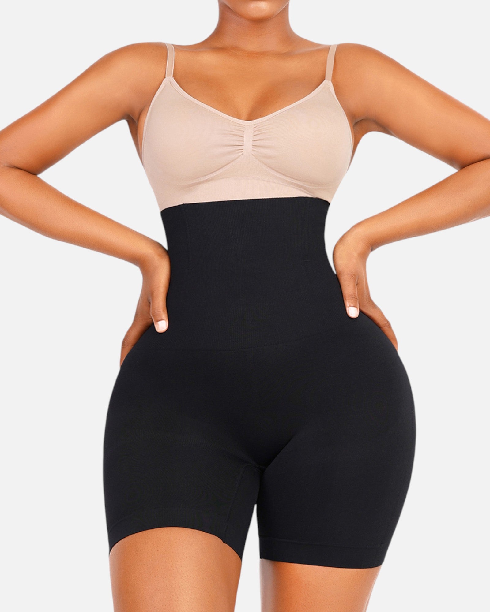 Pear Shapewear Harley High-Waist Mid-Thigh Short Carbon Black 6