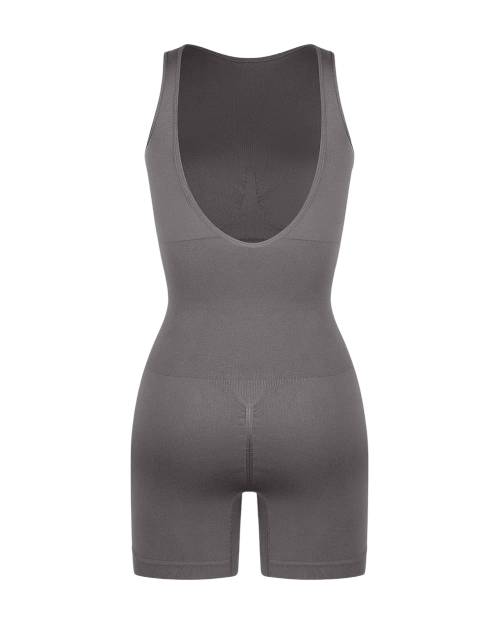 Pear Shapewear Harper Scoop Back Mid-Thigh Bodysuit Gray