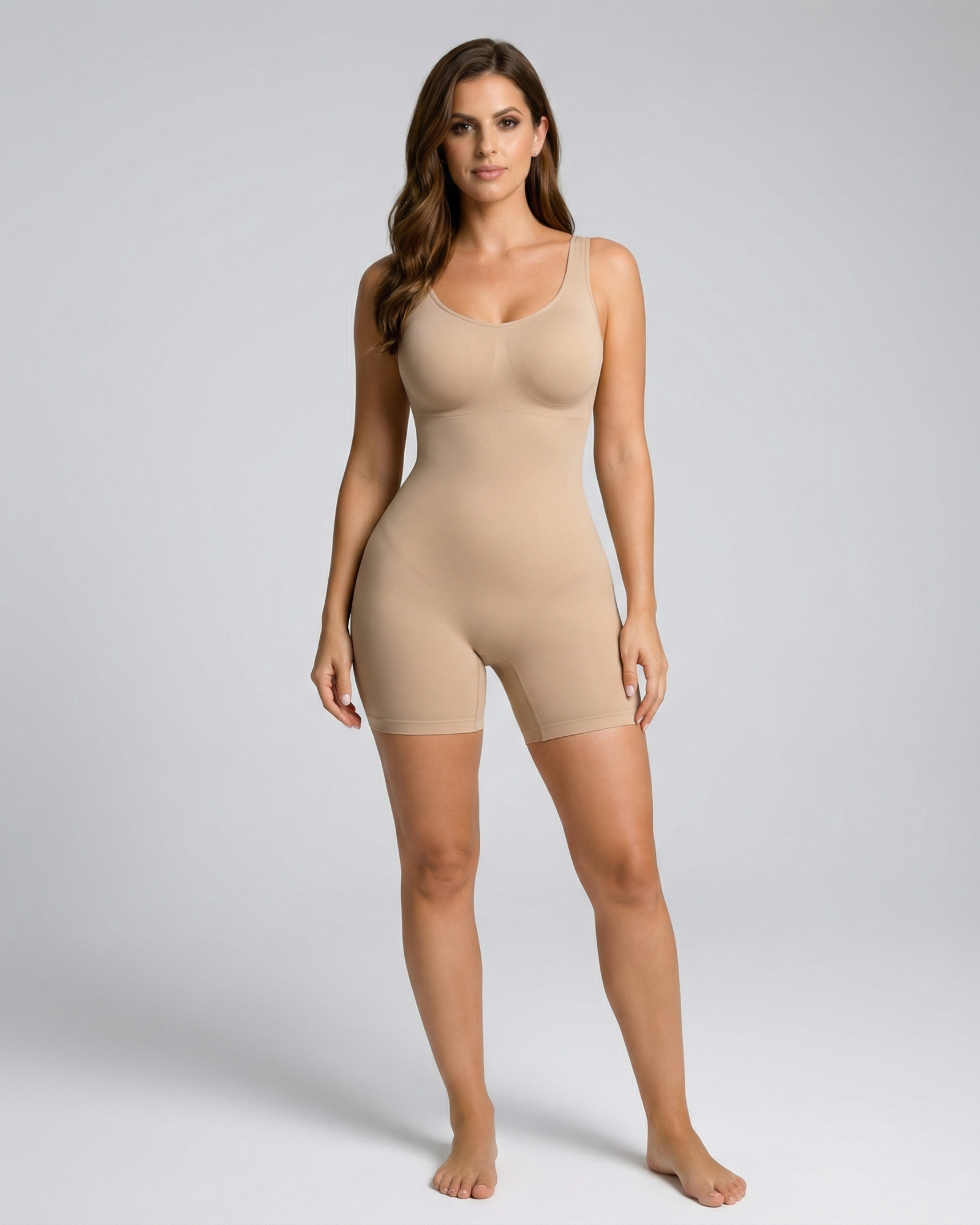 Pear Shapewear Khloe Mid-Thigh Bodysuit Blush Pink 6