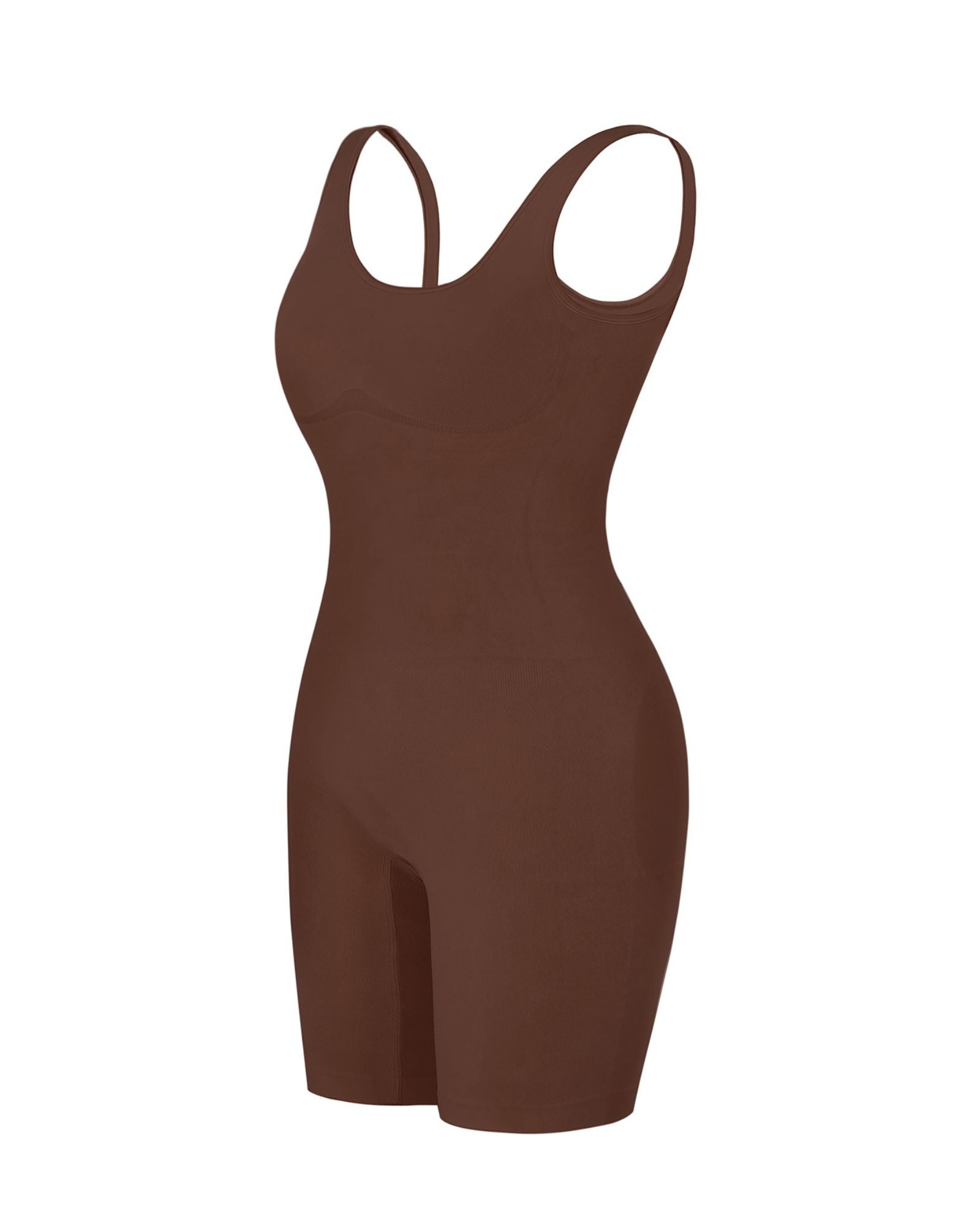 Pear Shapewear Khloe Mid-Thigh Bodysuit Cocao Brown 10
