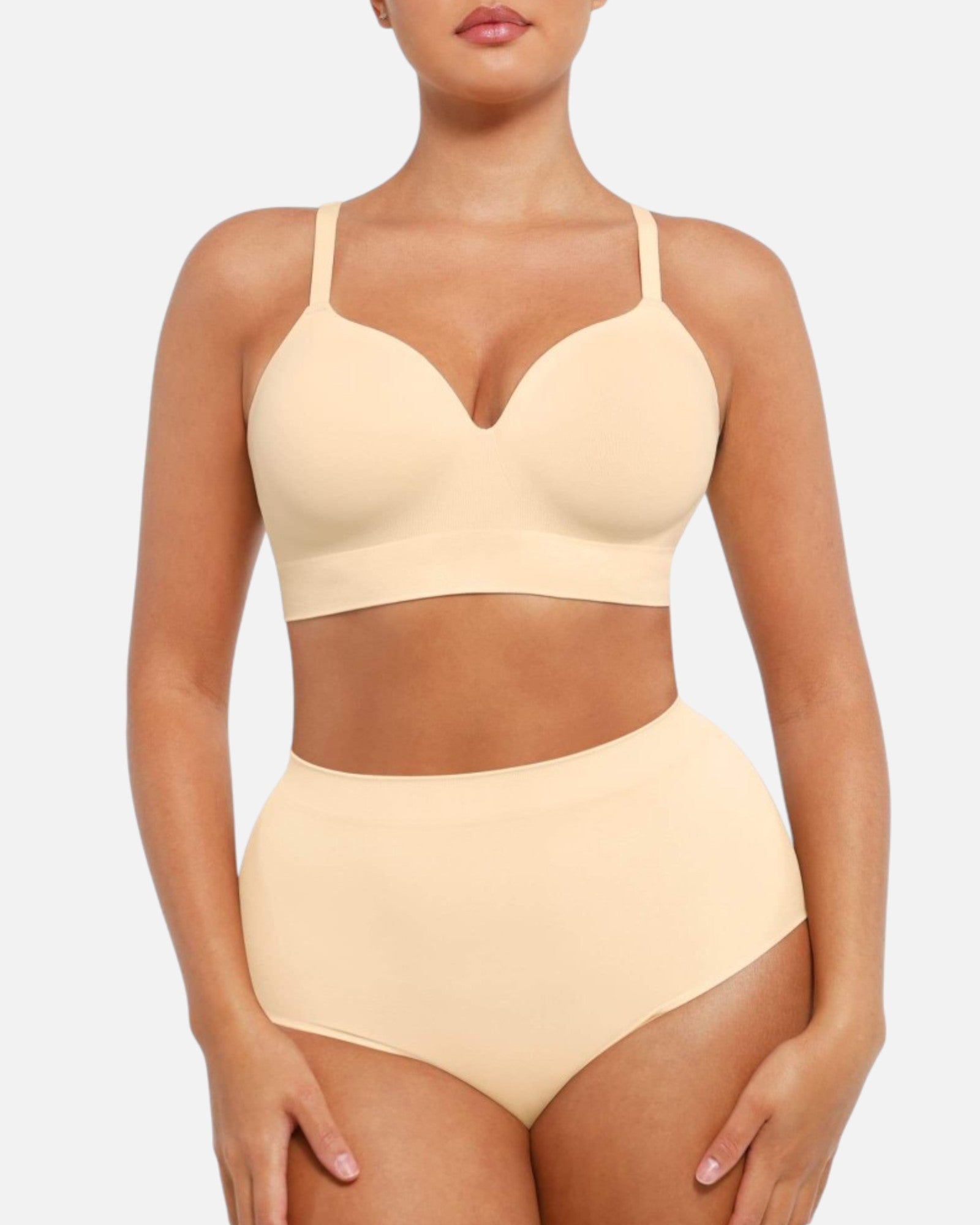 Pear Shapewear Layla Wireless Full Coverage Bra Apricot 4