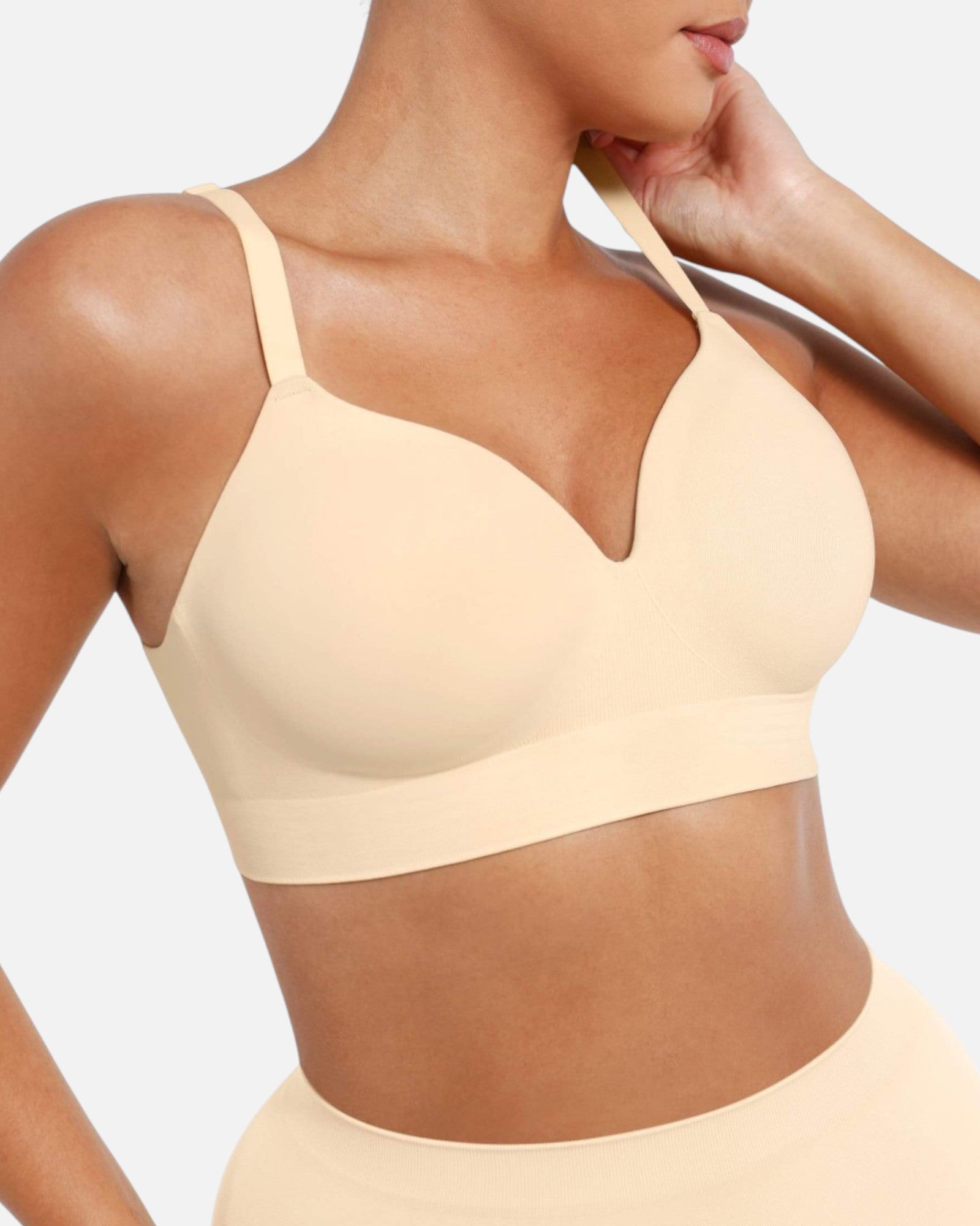 Pear Shapewear Layla Wireless Full Coverage Bra Apricot 5