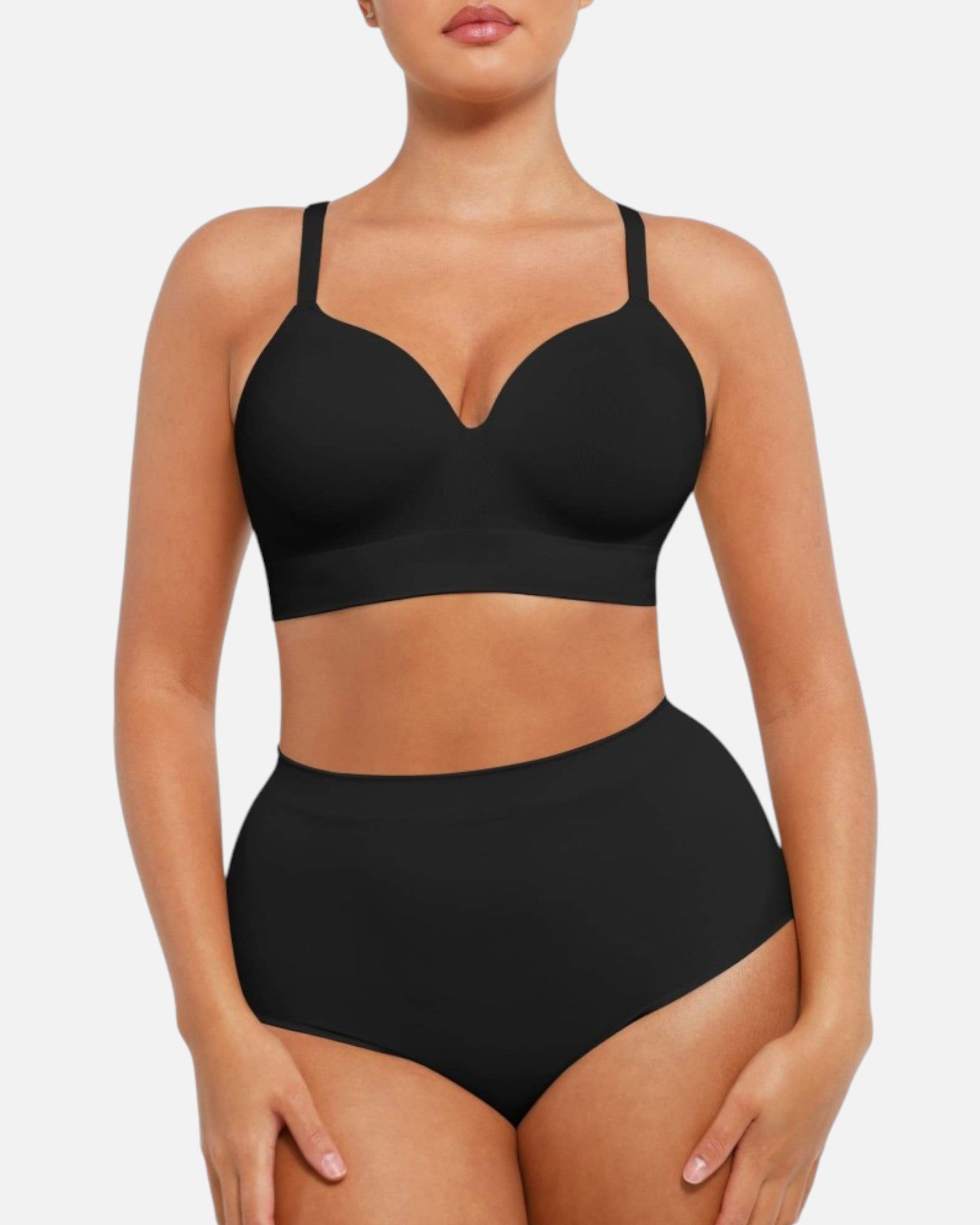 Pear Shapewear Layla Wireless Full Coverage Bra Carbon Black 4