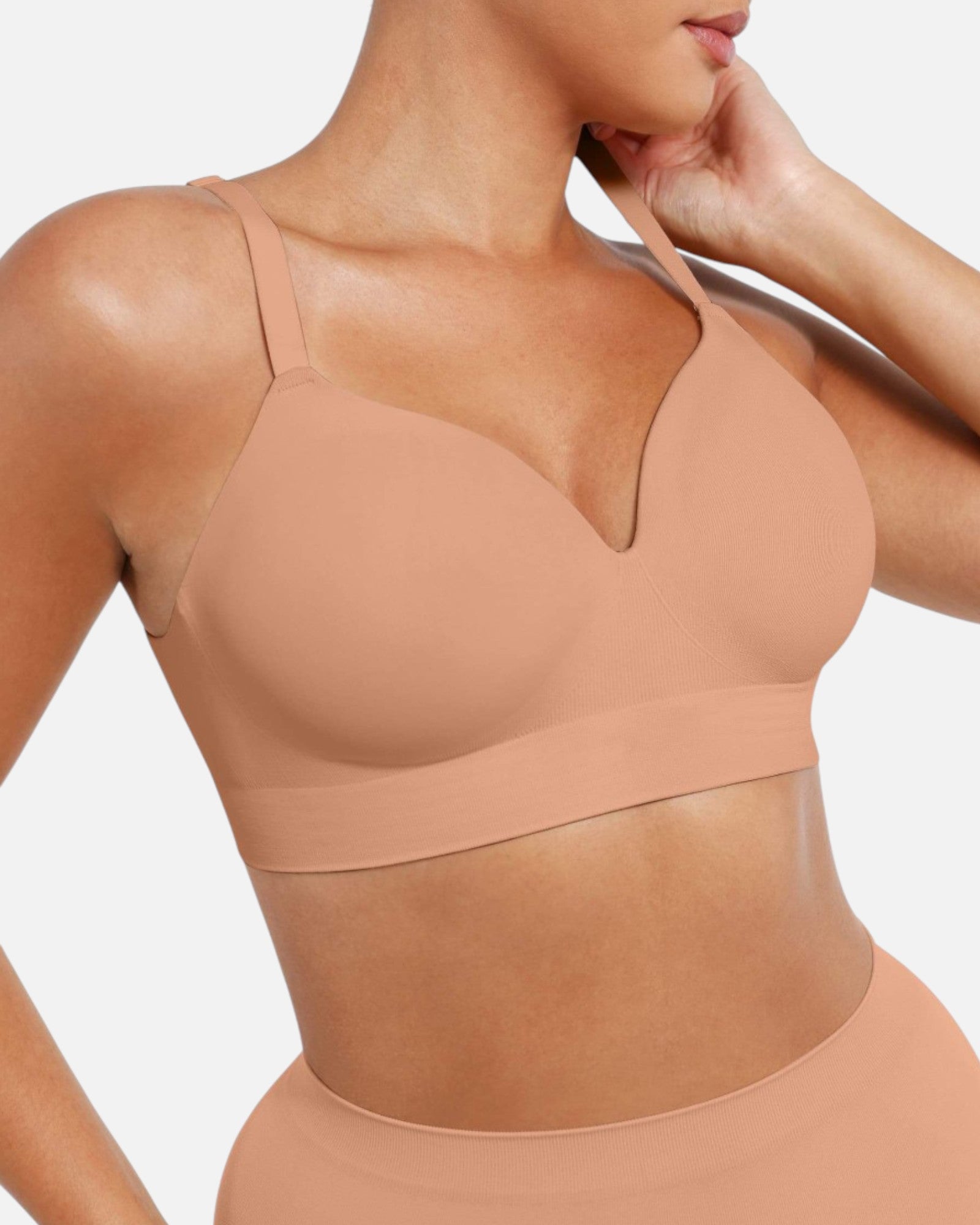 Pear Shapewear Layla Wireless Full Coverage Bra Blush Pink 4