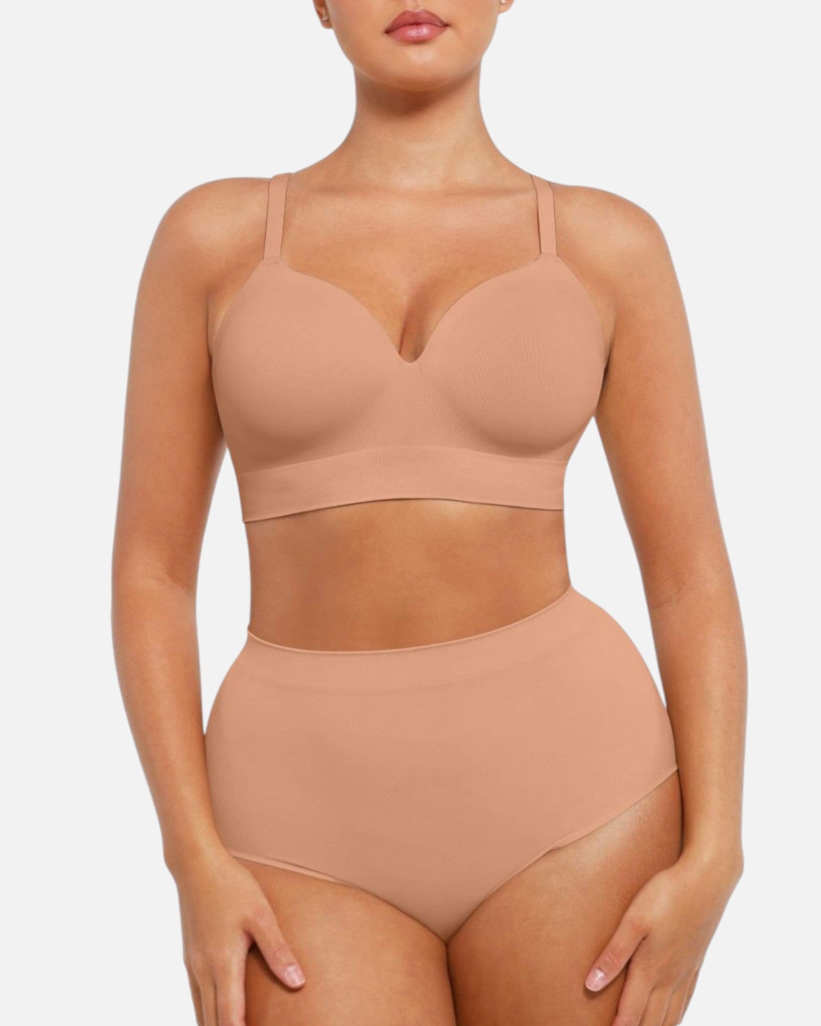Pear Shapewear Layla Wireless Full Coverage Bra Blush Pink 1