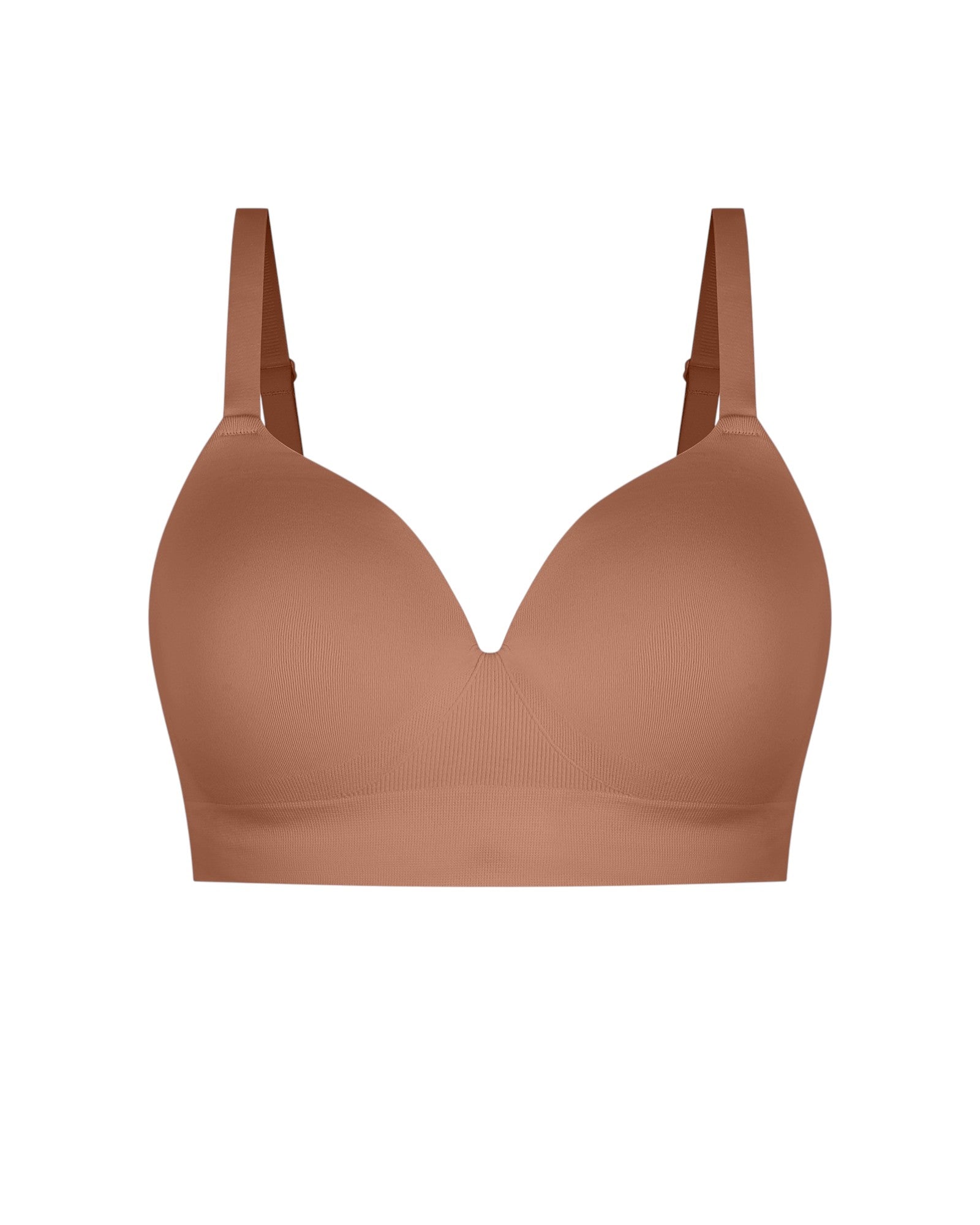 Pear Shapewear Layla Wireless Full Coverage Bra Mocha Brown 2