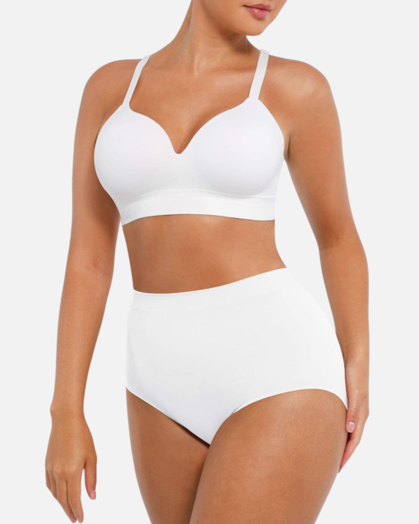 Pear Shapewear Layla Wireless Full Coverage Bra White 4