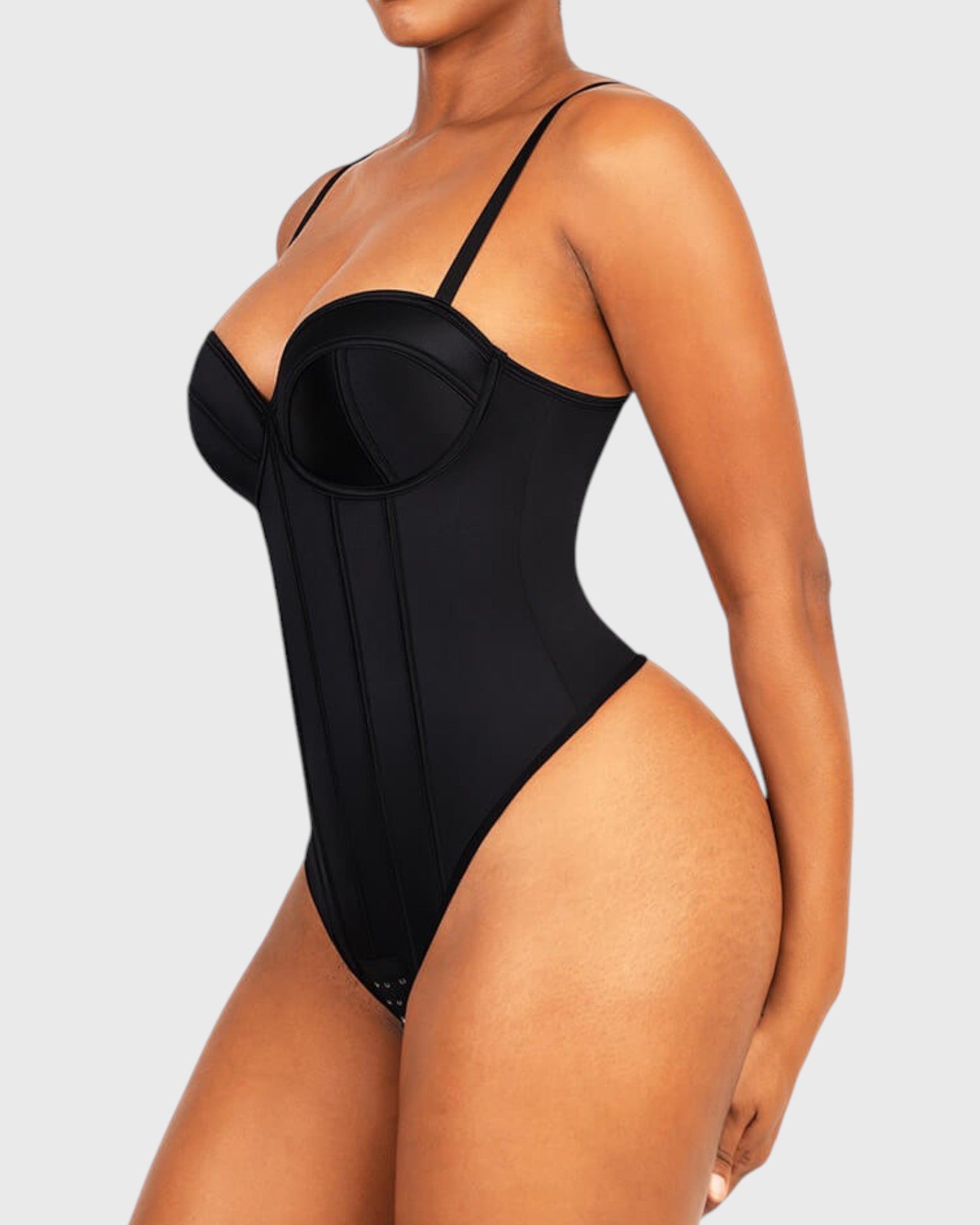 Pear Shapewear Macie Underwire Thong Bodysuit Black