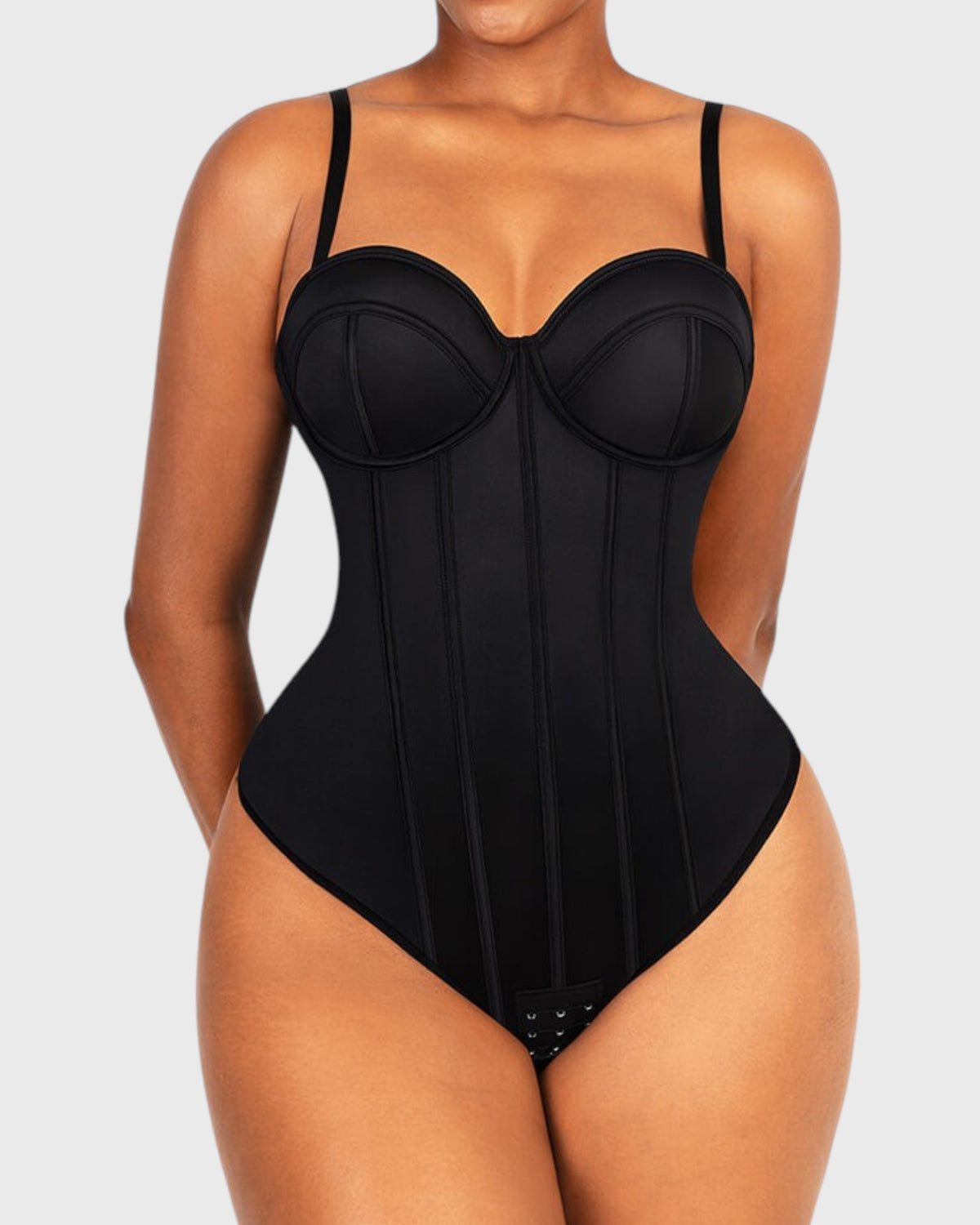 Pear Shapewear Macie Underwire Thong Bodysuit Black