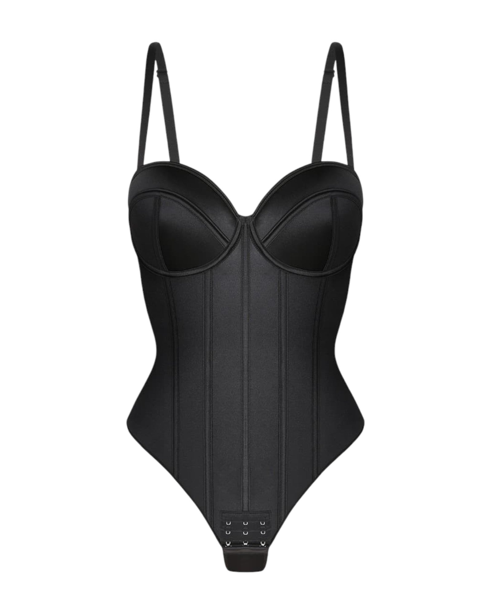 Pear Shapewear Macie Underwire Thong Bodysuit Black