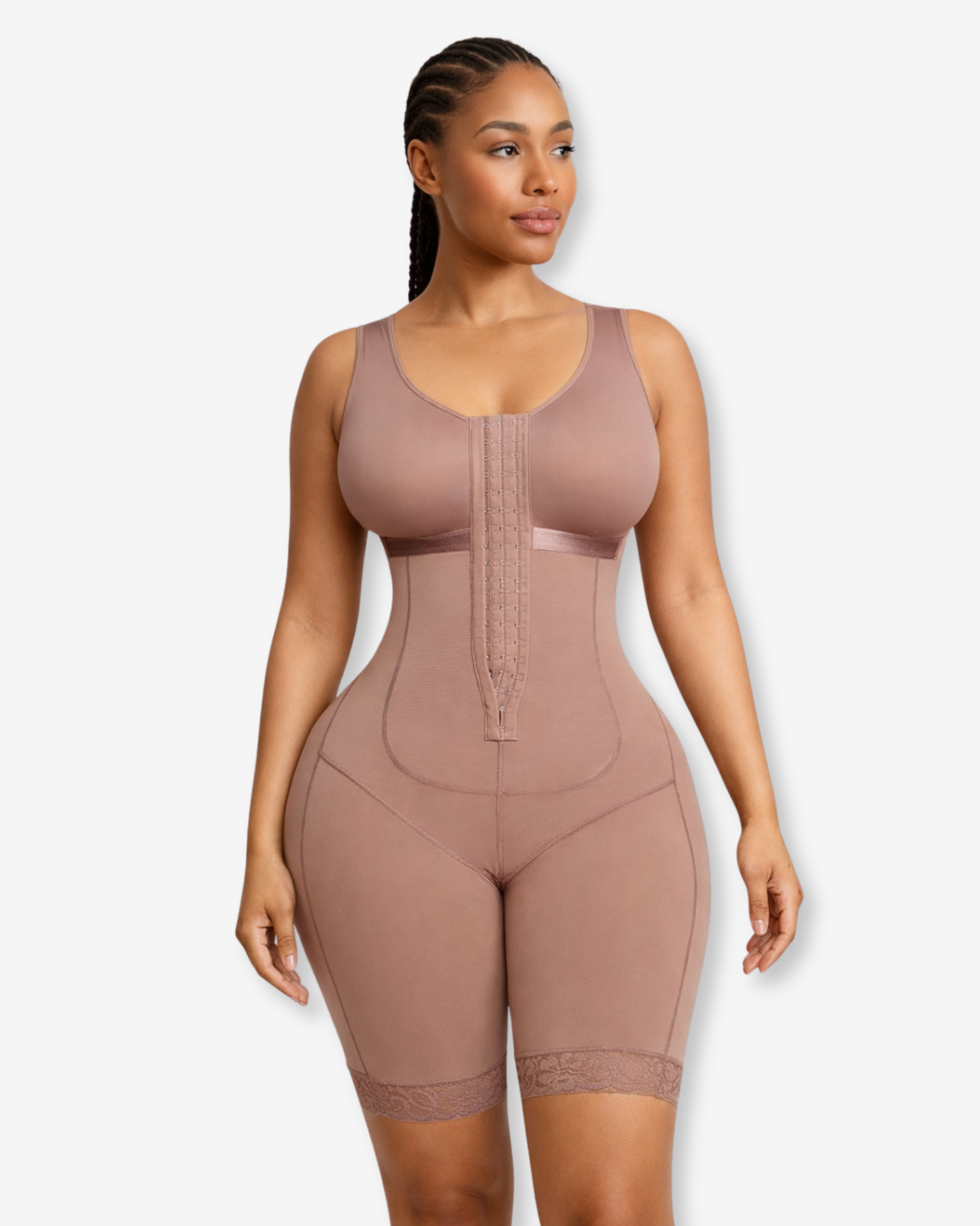 Pear Shapewear Madelyn Mid-Thigh Bodysuit Latte 12