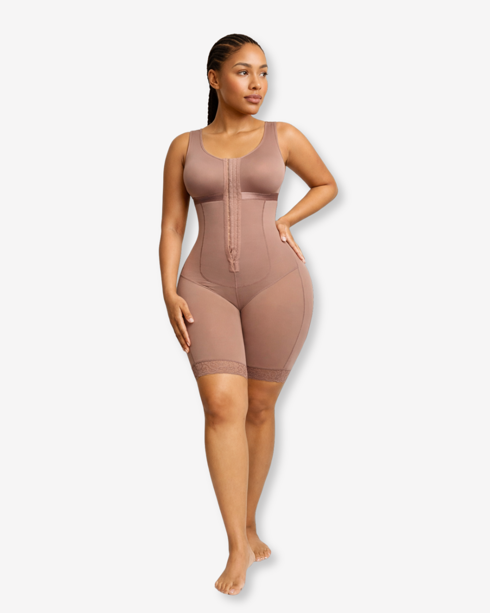 Pear Shapewear Madelyn Mid-Thigh Bodysuit Latte 14