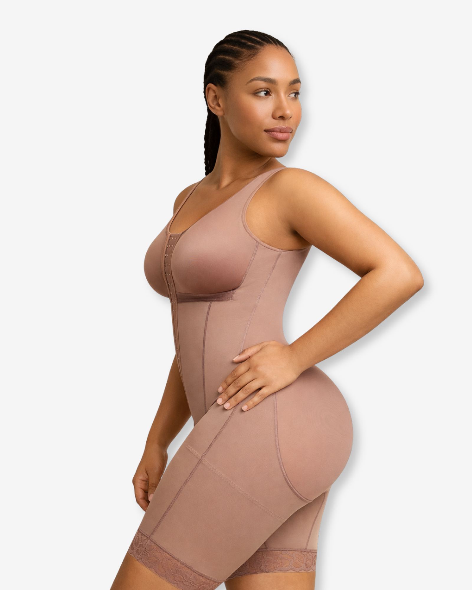 Pear Shapewear Madelyn Mid-Thigh Bodysuit Latte 16