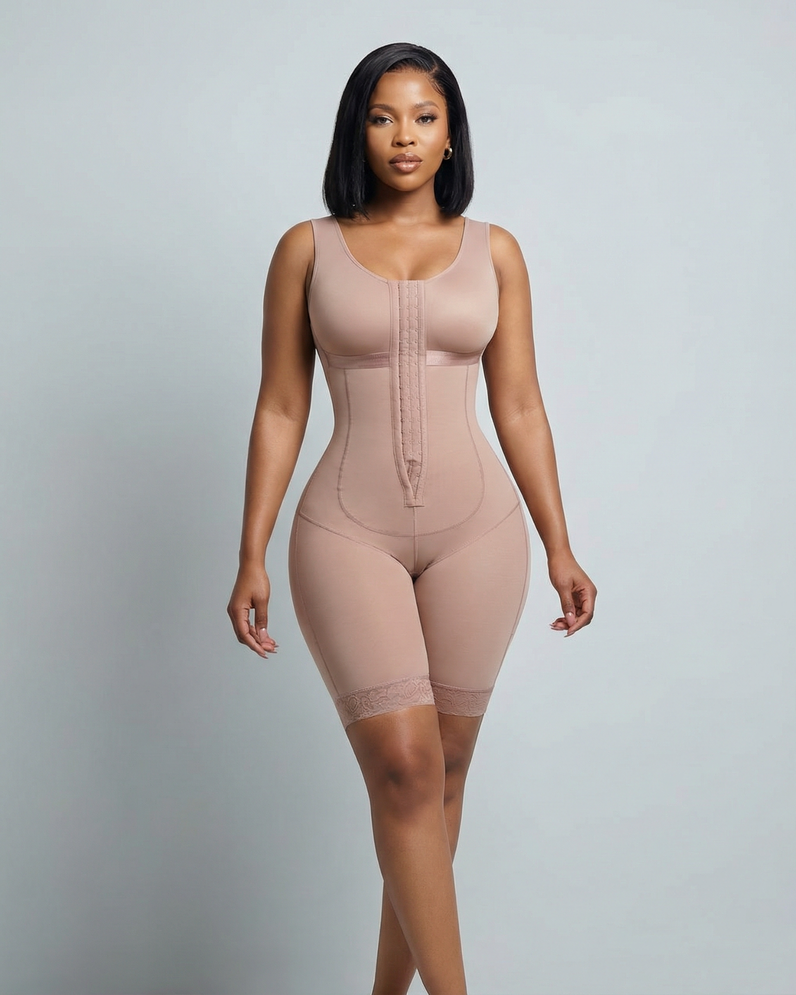 Pear Shapewear Madelyn Mid-Thigh Bodysuit Latte 17