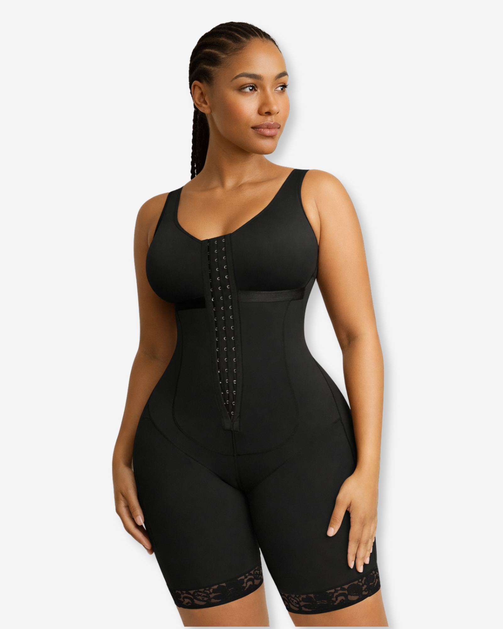 Pear Shapewear Madelyn Mid-Thigh Bodysuit Carbon Black 14