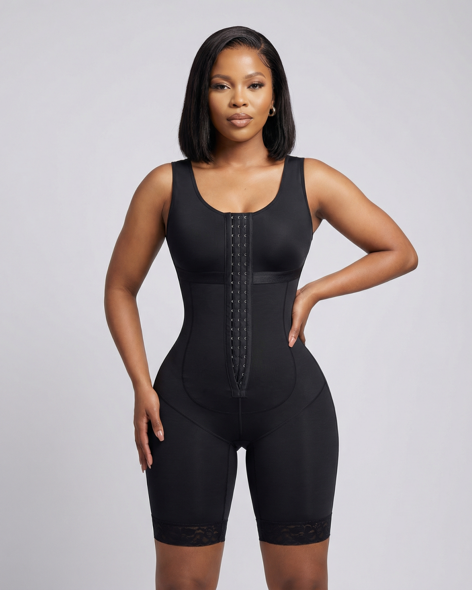 Pear Shapewear Madelyn Mid-Thigh Bodysuit Black 17