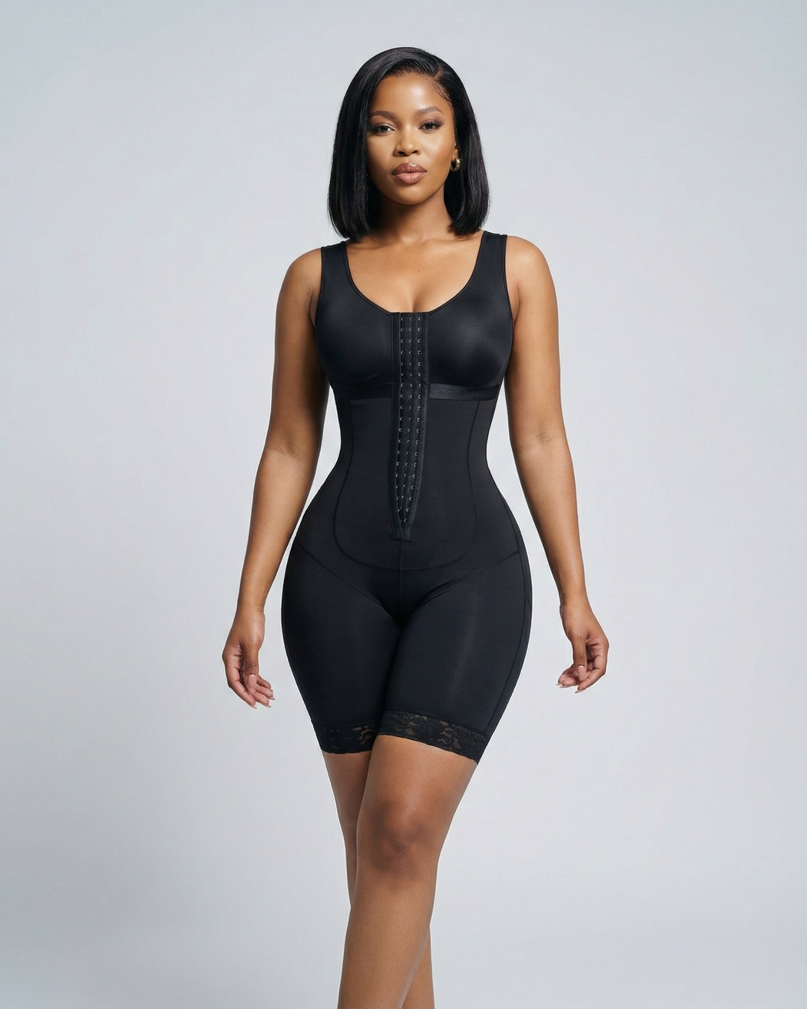 Pear Shapewear Madelyn Mid-Thigh Bodysuit Black 18