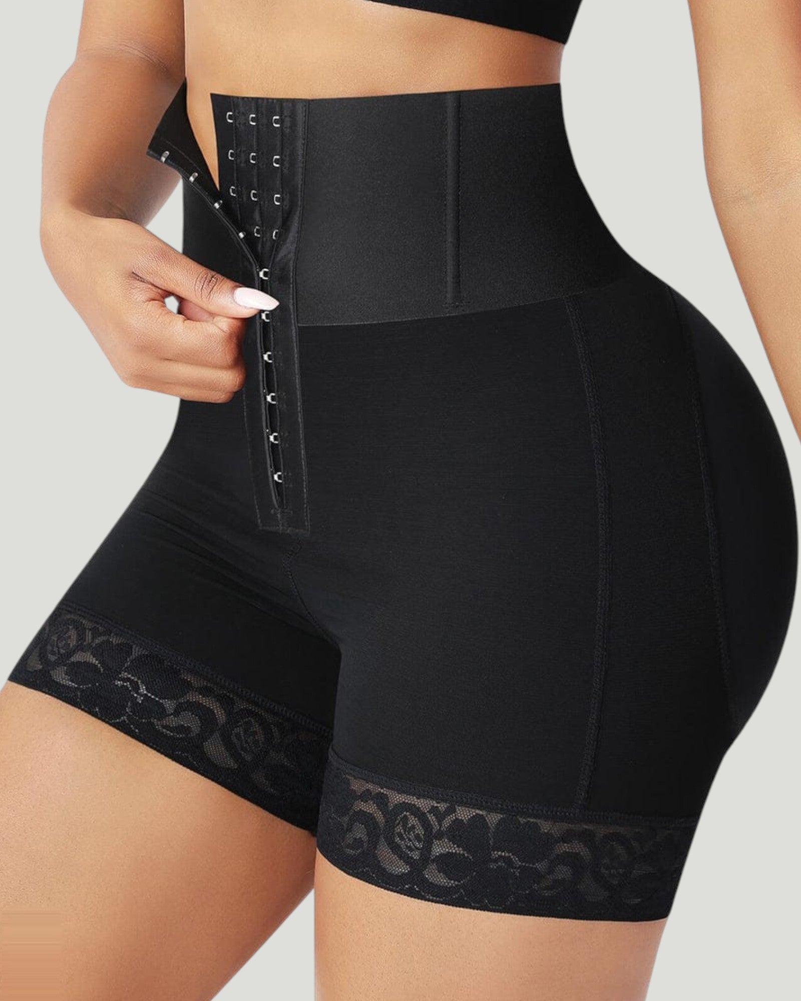 Pear Shapewear Madison Mid-Thigh Short Carbon Black 3