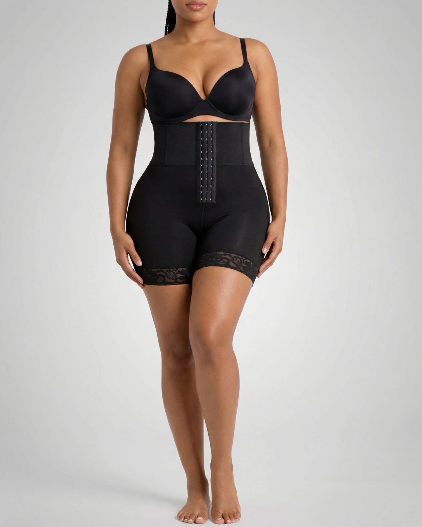 Pear Shapewear Madison Mid-Thigh Short Carbon Black 8