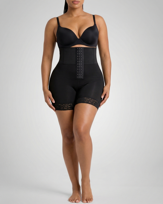 Pear Shapewear Madison Mid-Thigh Short Carbon Black 8 1600