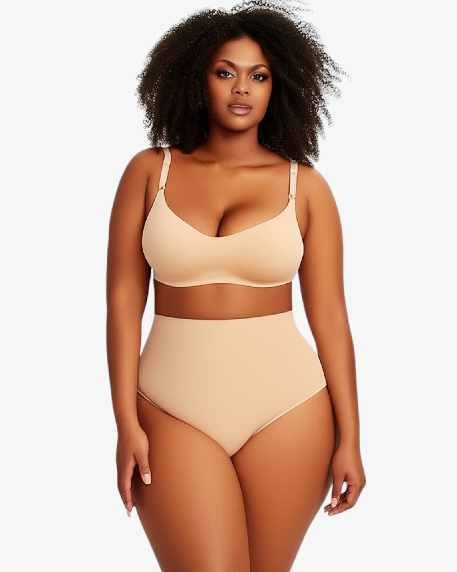 Pear Shapewear Maya High-Waist Thong Champagne Beige 4