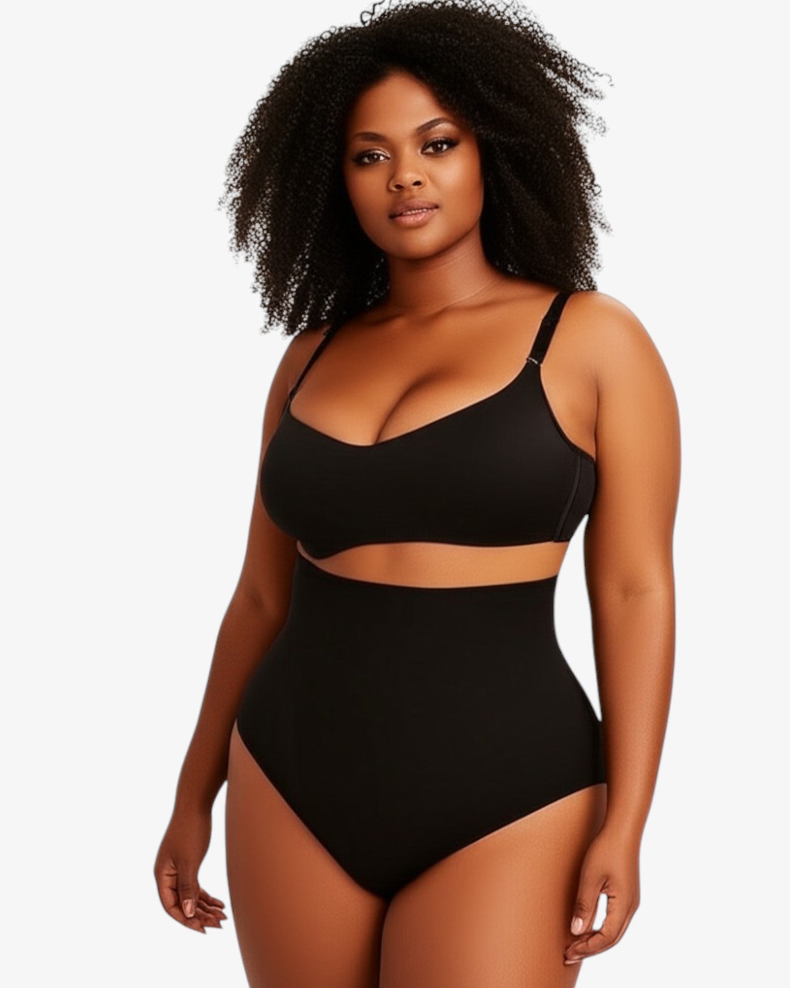 Pear Shapewear Maya High-Waist Thong Carbon Carbon Black 4