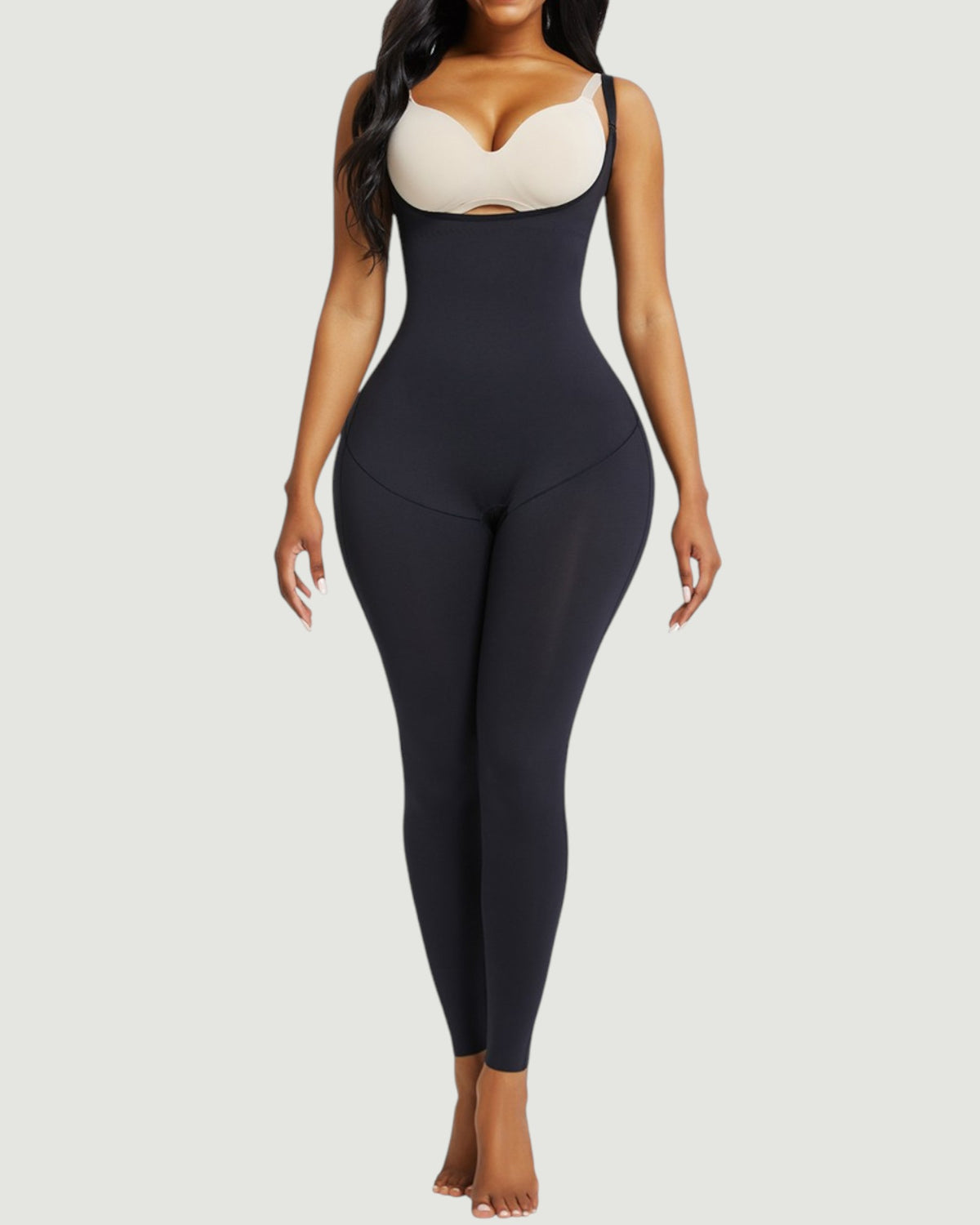 Pear Shapewear Naomi Open-Bust Bodysuit Black