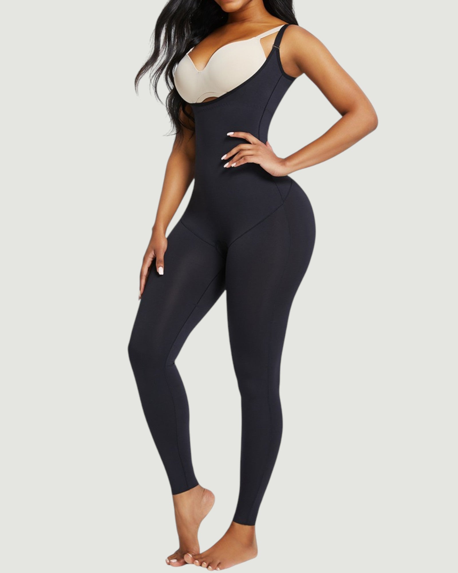 Pear Shapewear Naomi Open-Bust Bodysuit Black