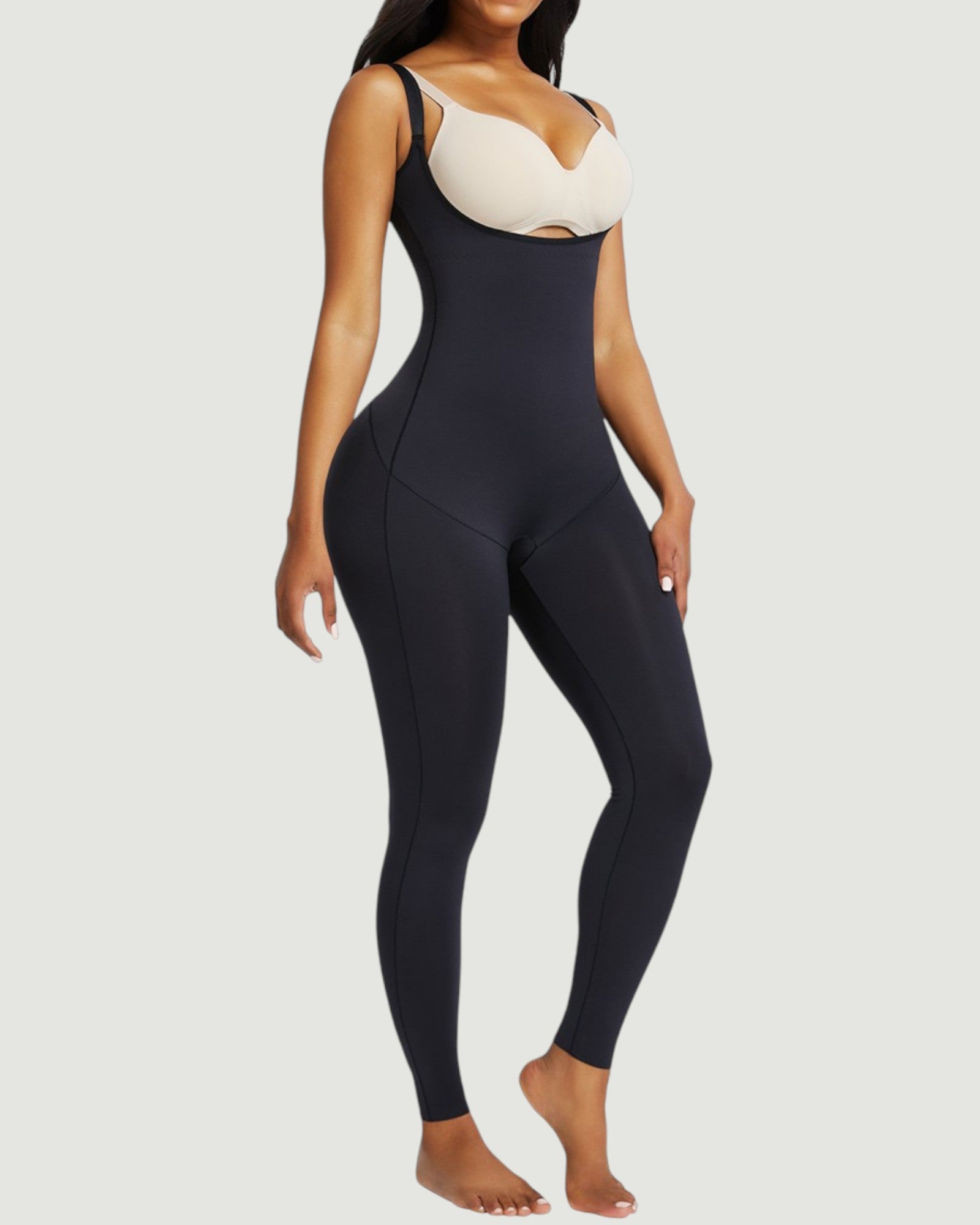 Pear Shapewear Naomi Open-Bust Bodysuit Black