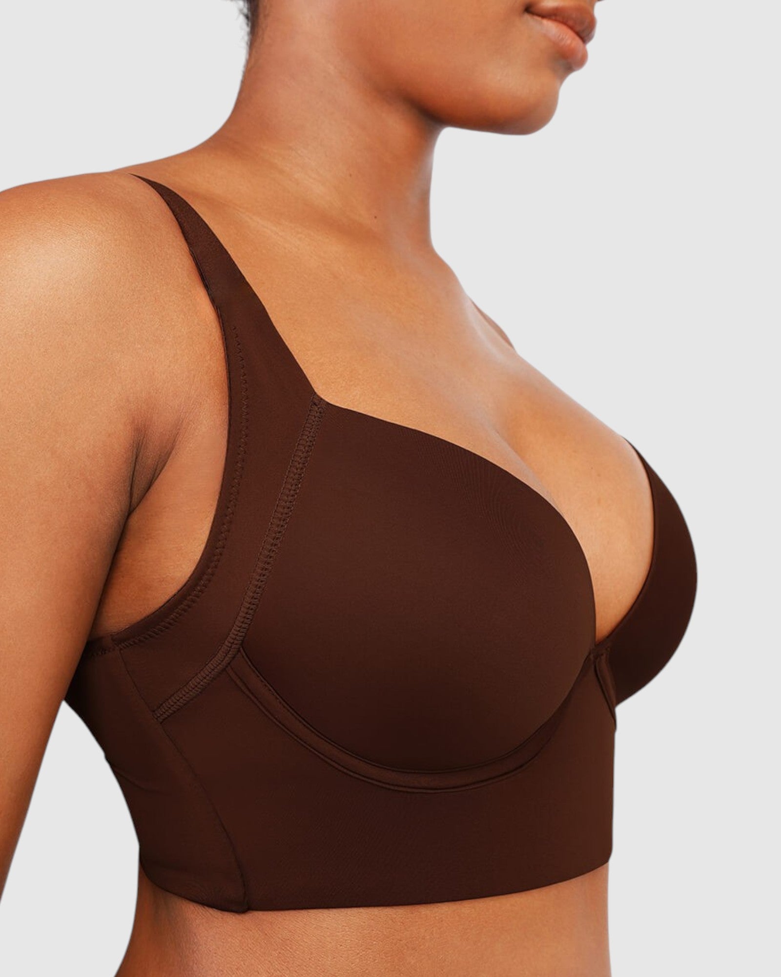 Pear Shapewear Olivia Push-Up Bra Brown