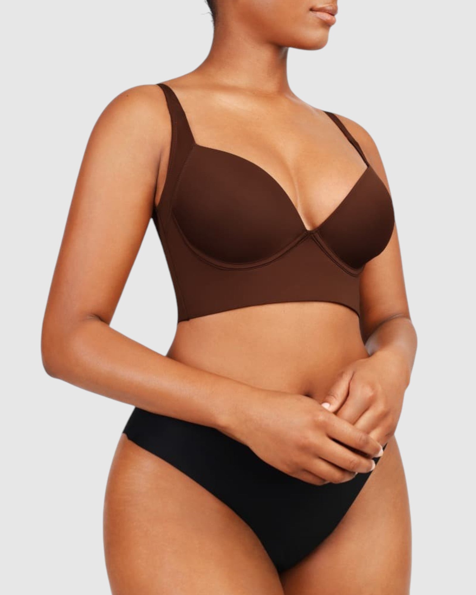 Pear Shapewear Olivia Push-Up Bra Brown