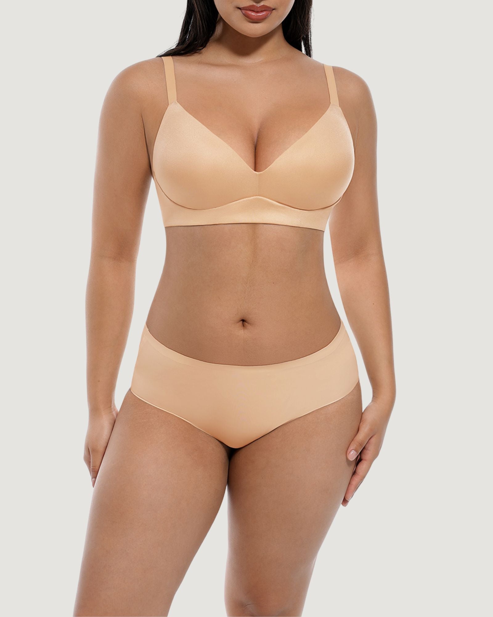 Pear Shapewear Quinn Wireless Bralette Beige 3