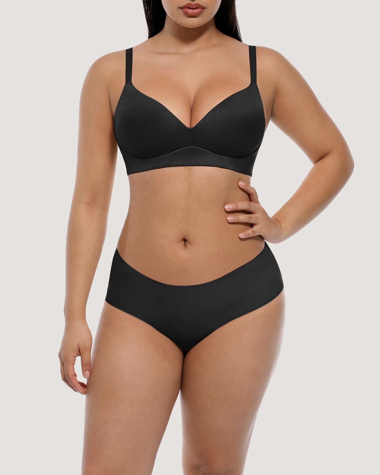 Pear Shapewear Quinn Wireless Bralette Black 1