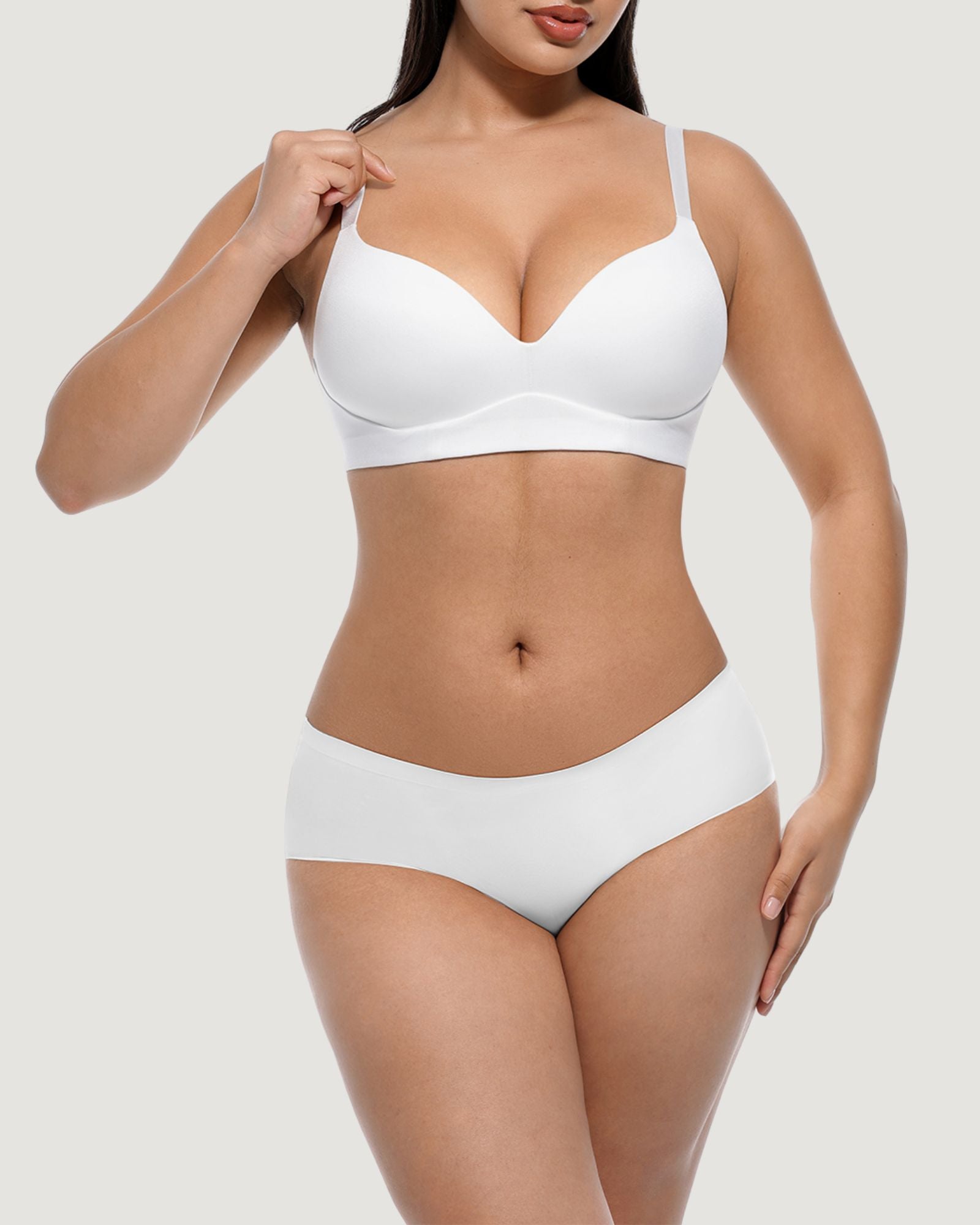 Pear Shapewear Quinn Wireless Bralette White 1