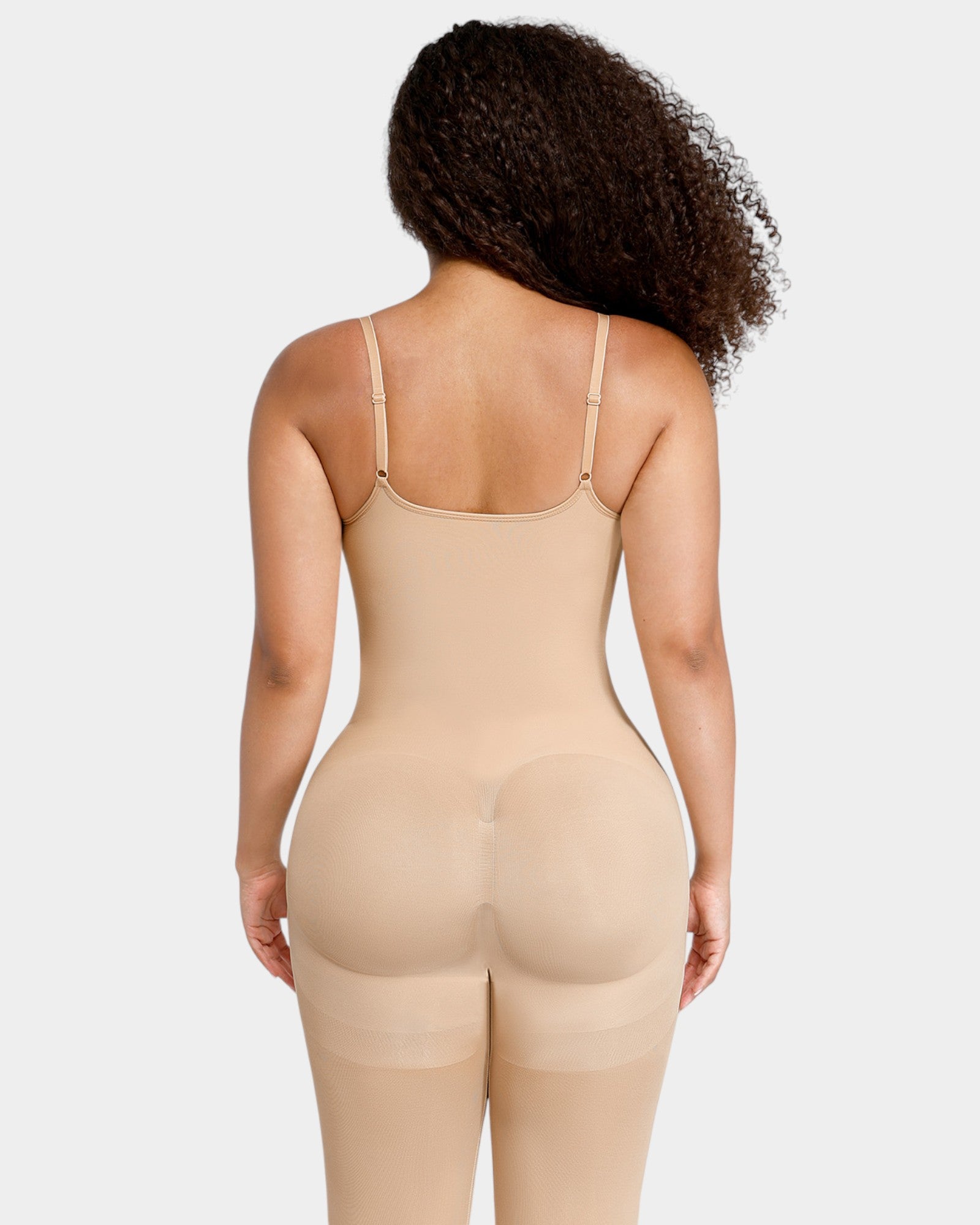 Pear Shapewear Rae Full-Length Bodysuit Champagne Beige 8