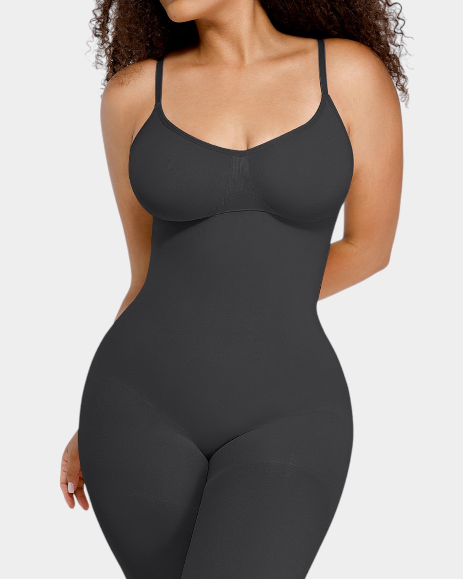 Pear Shapewear Rae Full-Length Bodysuit Carbon Black 4
