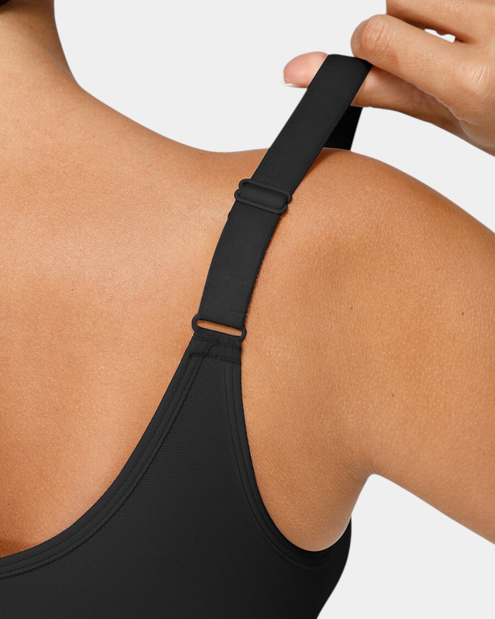 Pear Shapewear Sienna Lightly Lined Front-Closure Bra Carbon Black 1