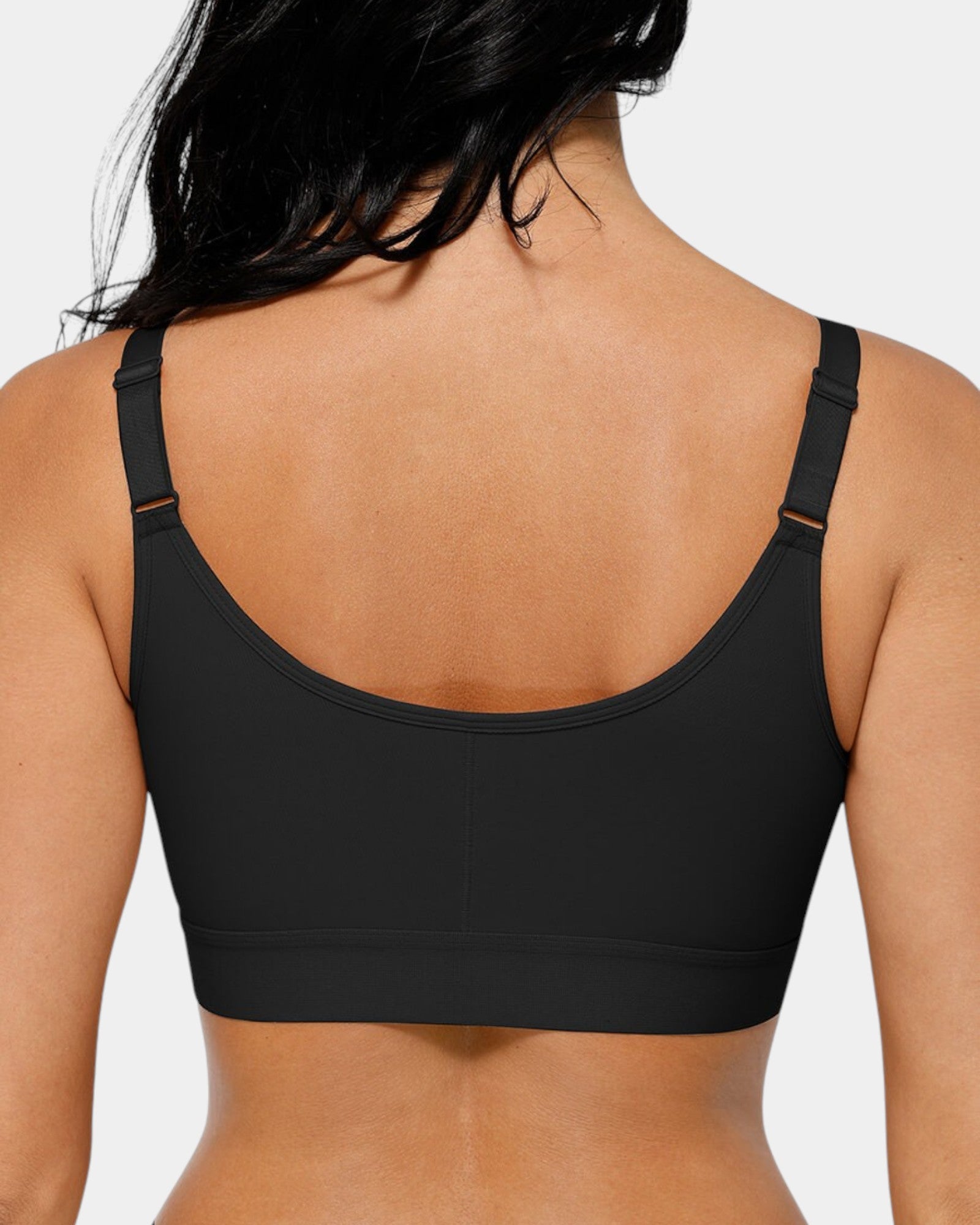 Pear Shapewear Sienna Lightly Lined Front-Closure Bra Carbon Black 5
