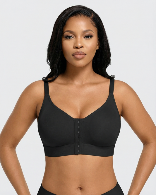 Pear Shapewear Sienna Lightly Lined Front-Closure Bra Carbon Black 7 1600