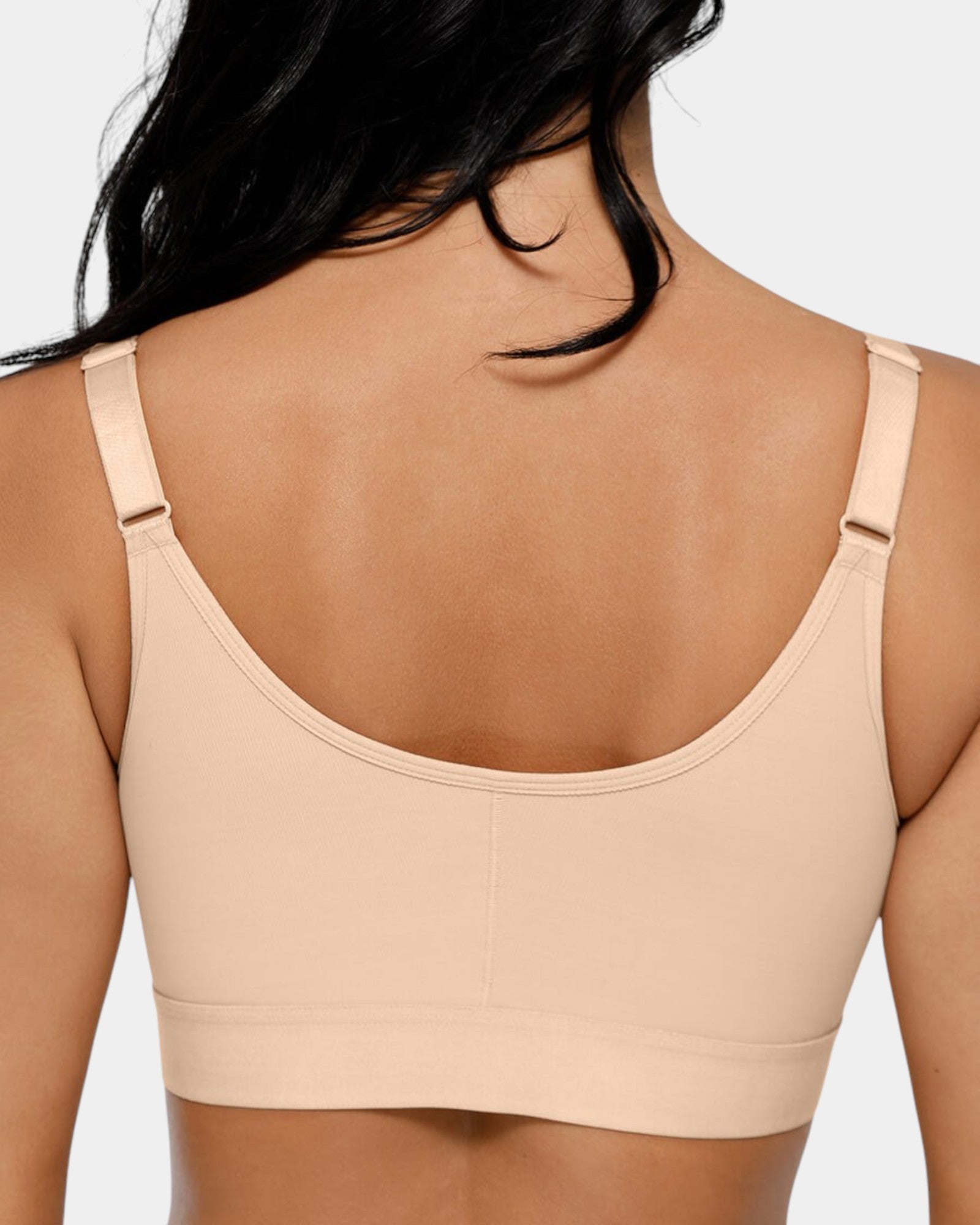 Pear Shapewear Sienna Lightly Lined Front-Closure Bra Champagne Beige 1