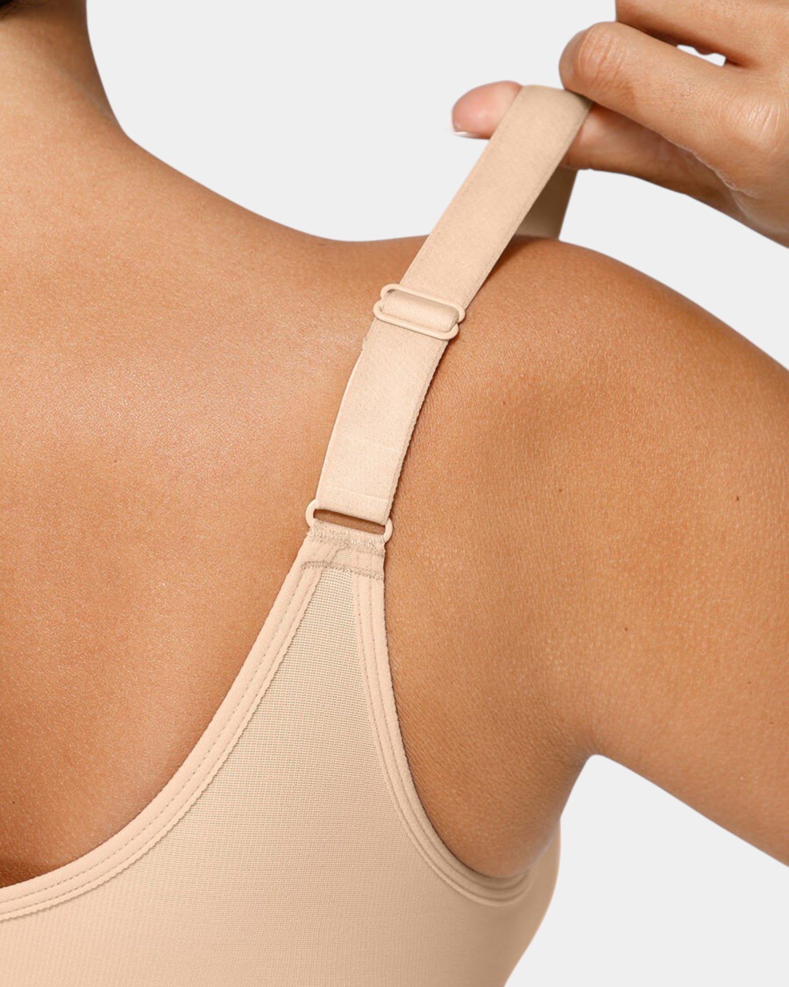 Pear Shapewear Sienna Lightly Lined Front-Closure Bra Champagne Beige 4