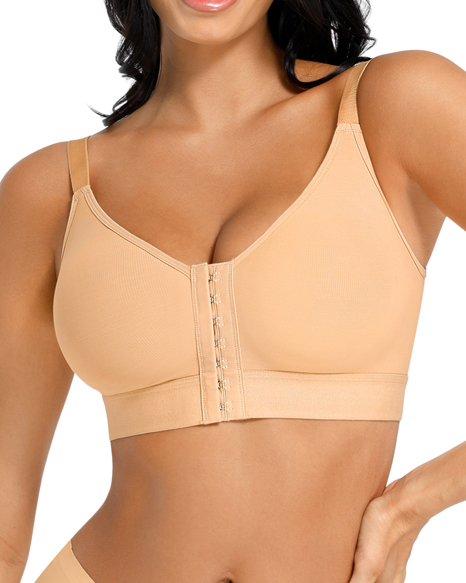 Pear Shapewear Sienna Lightly Lined Front-Closure Bra Nude 5